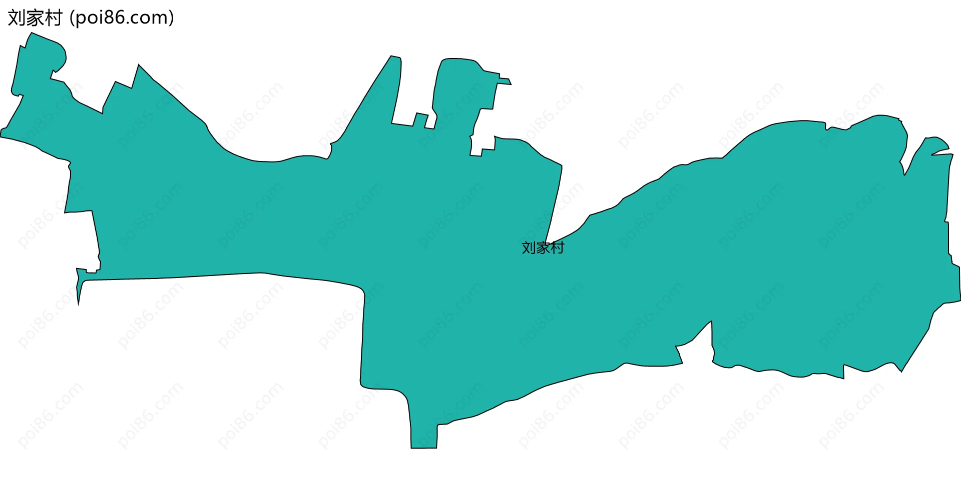 刘家村边界地图