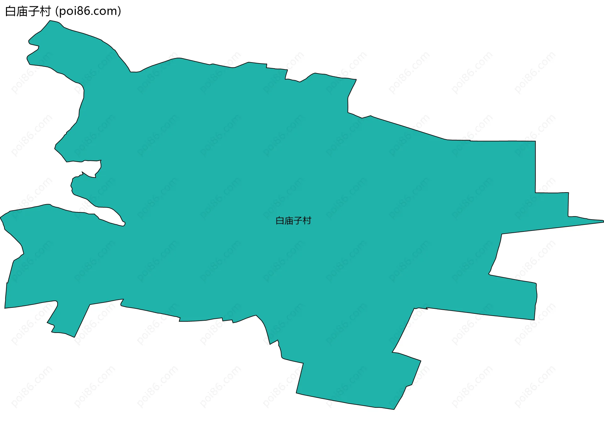 白庙子村边界地图