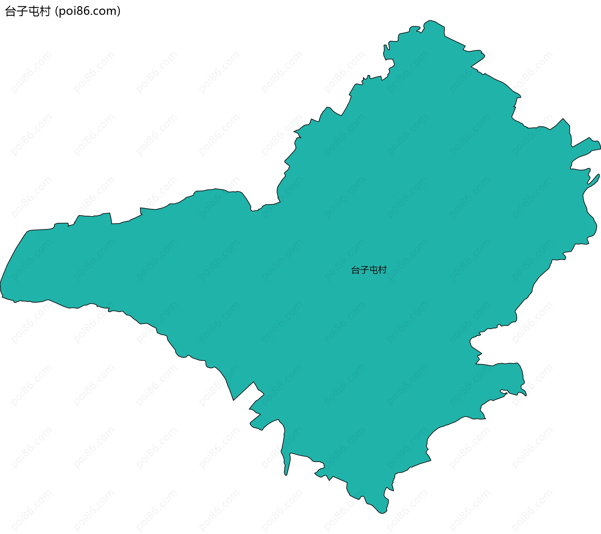 台子屯村边界地图