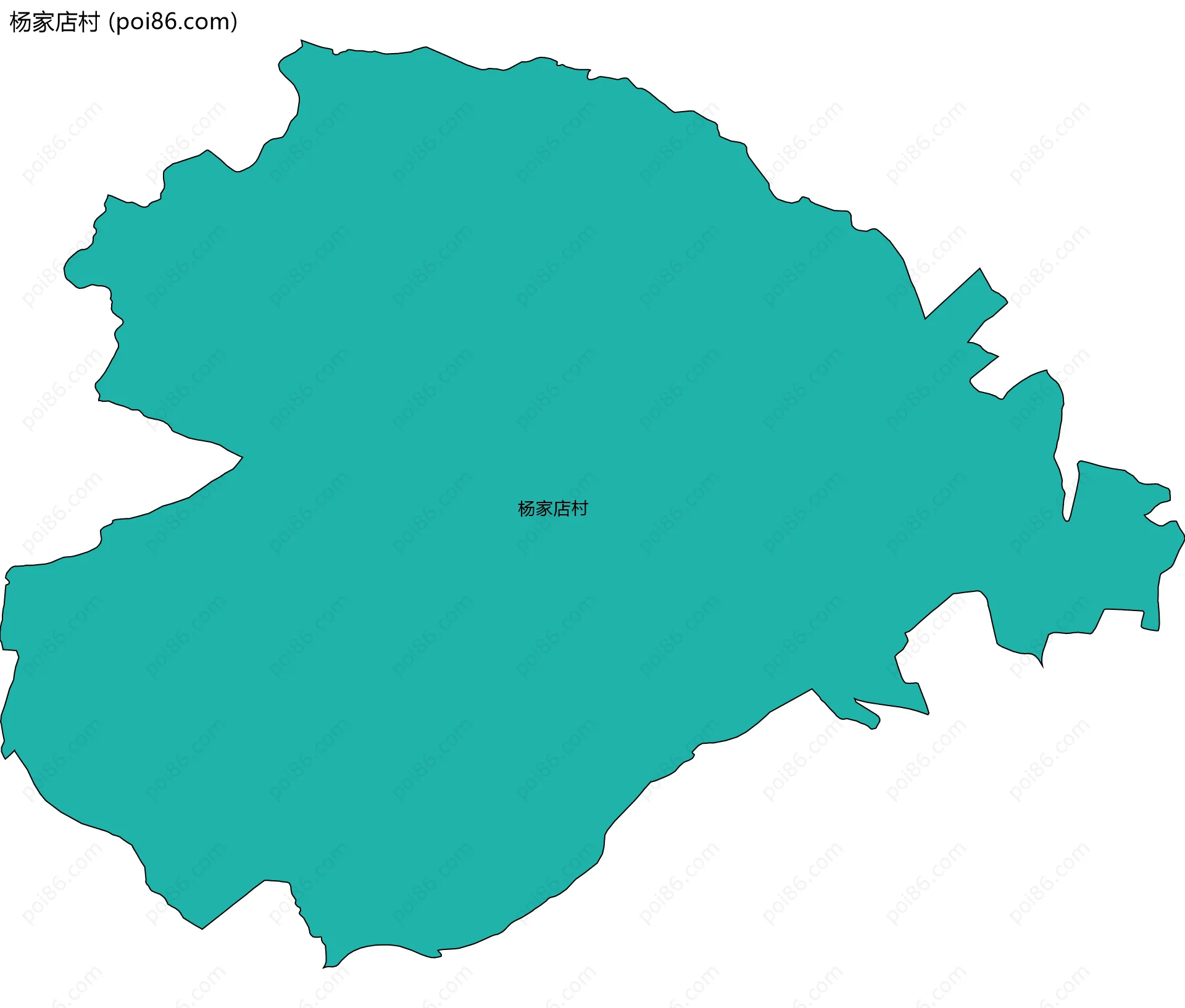 杨家店村边界地图