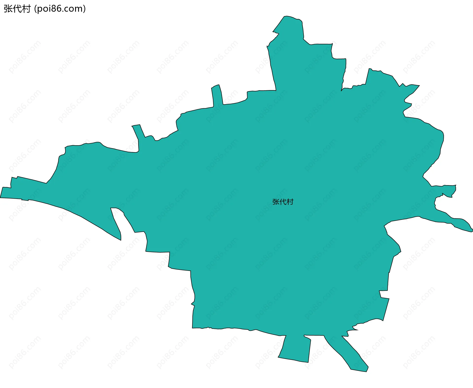 张代村边界地图
