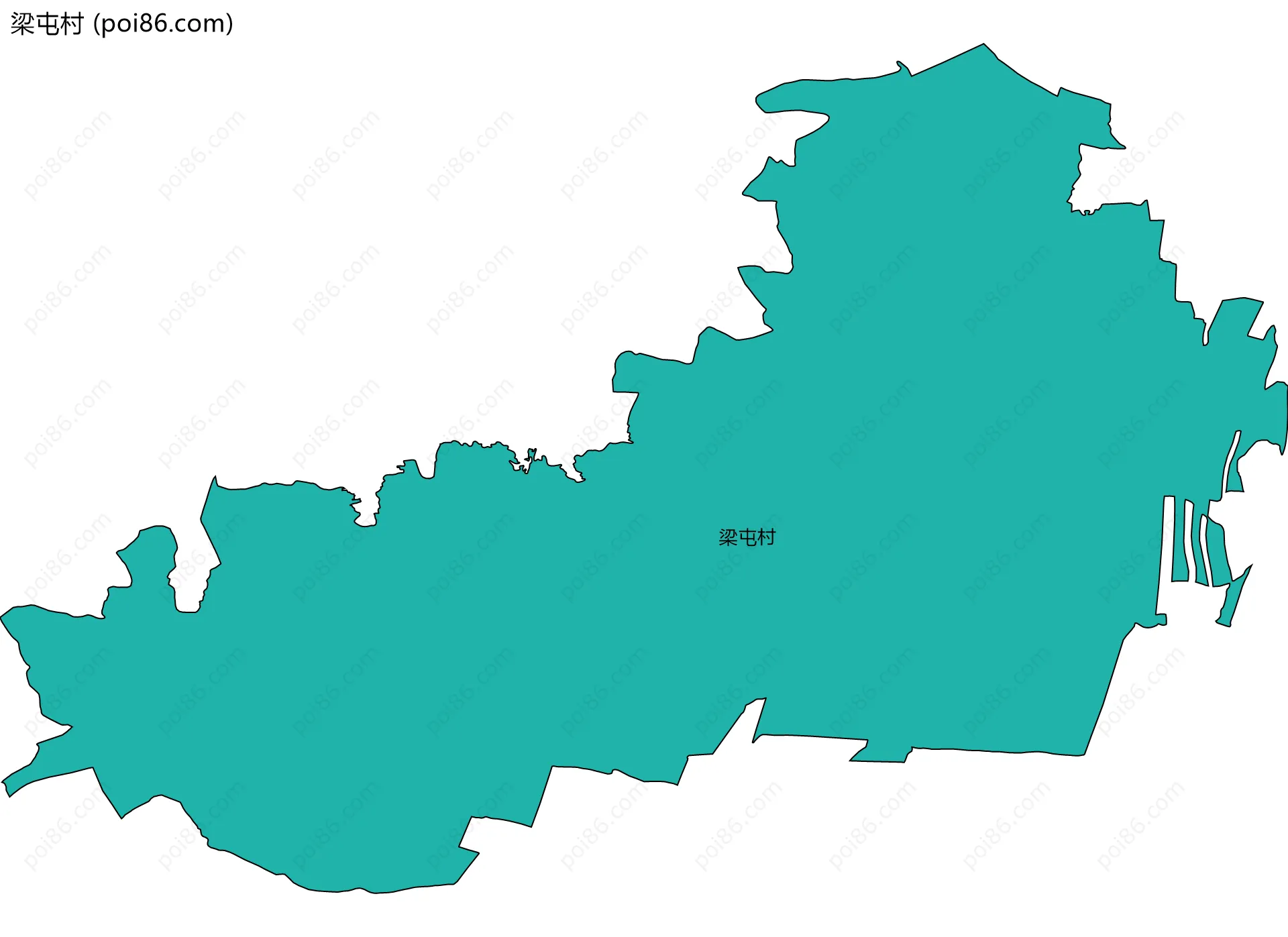 梁屯村边界地图
