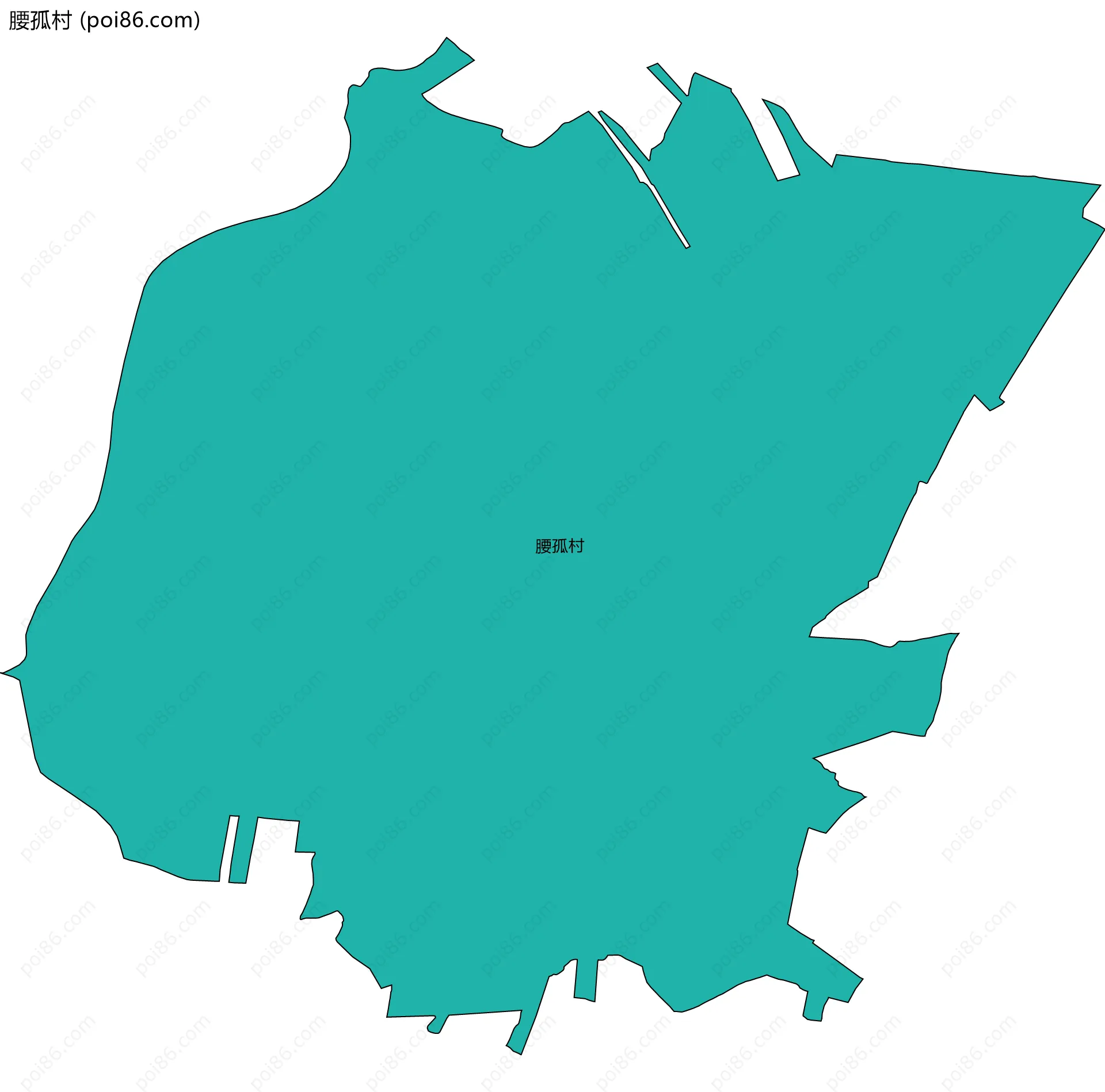 腰孤村边界地图