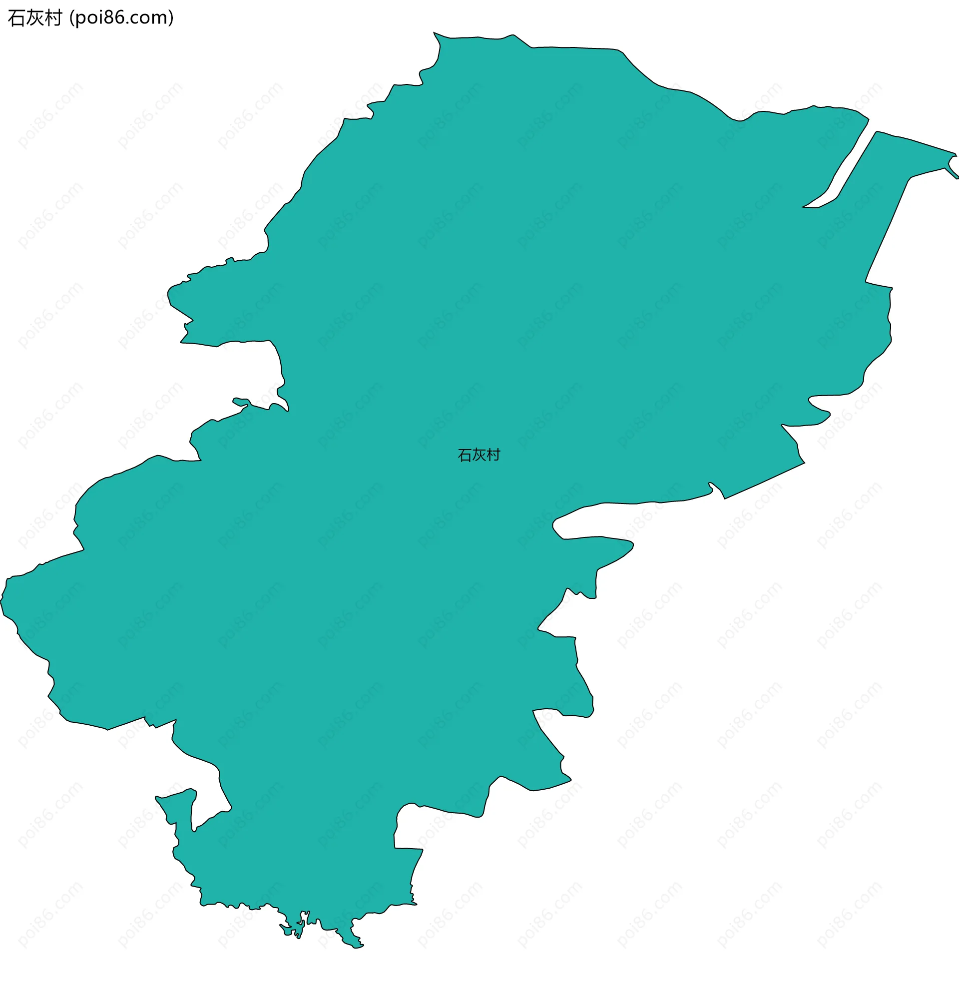 石灰村边界地图