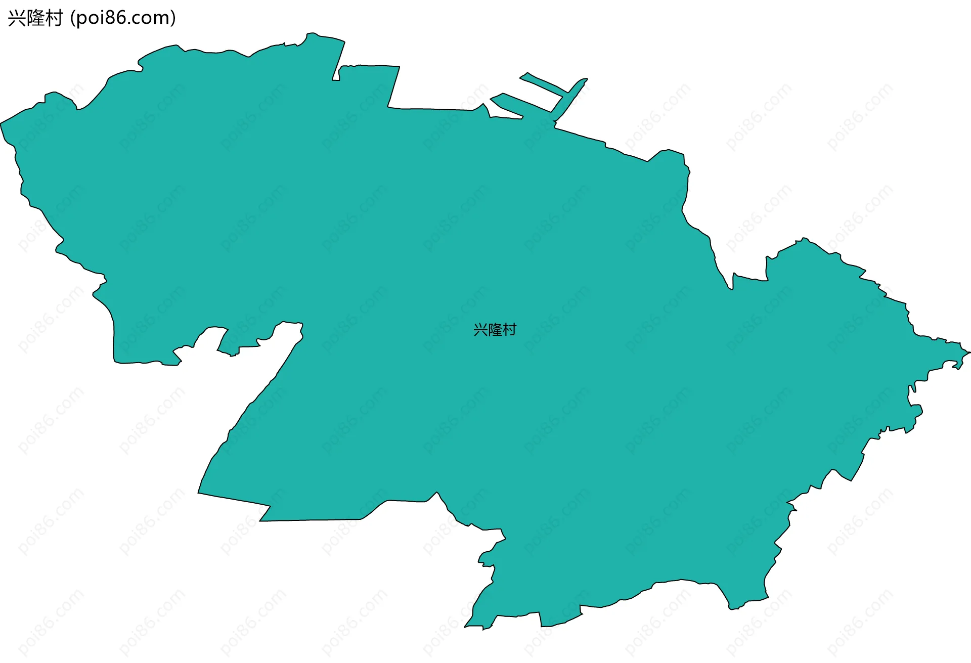 兴隆村边界地图