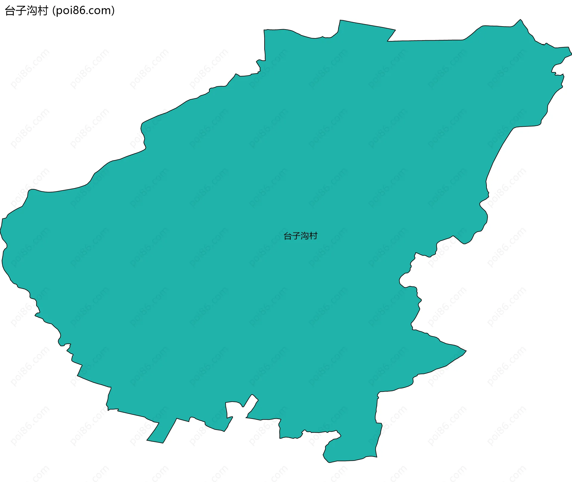 台子沟村边界地图