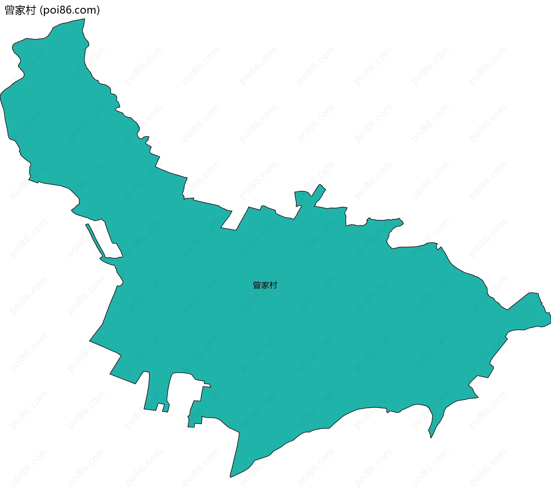 曾家村边界地图