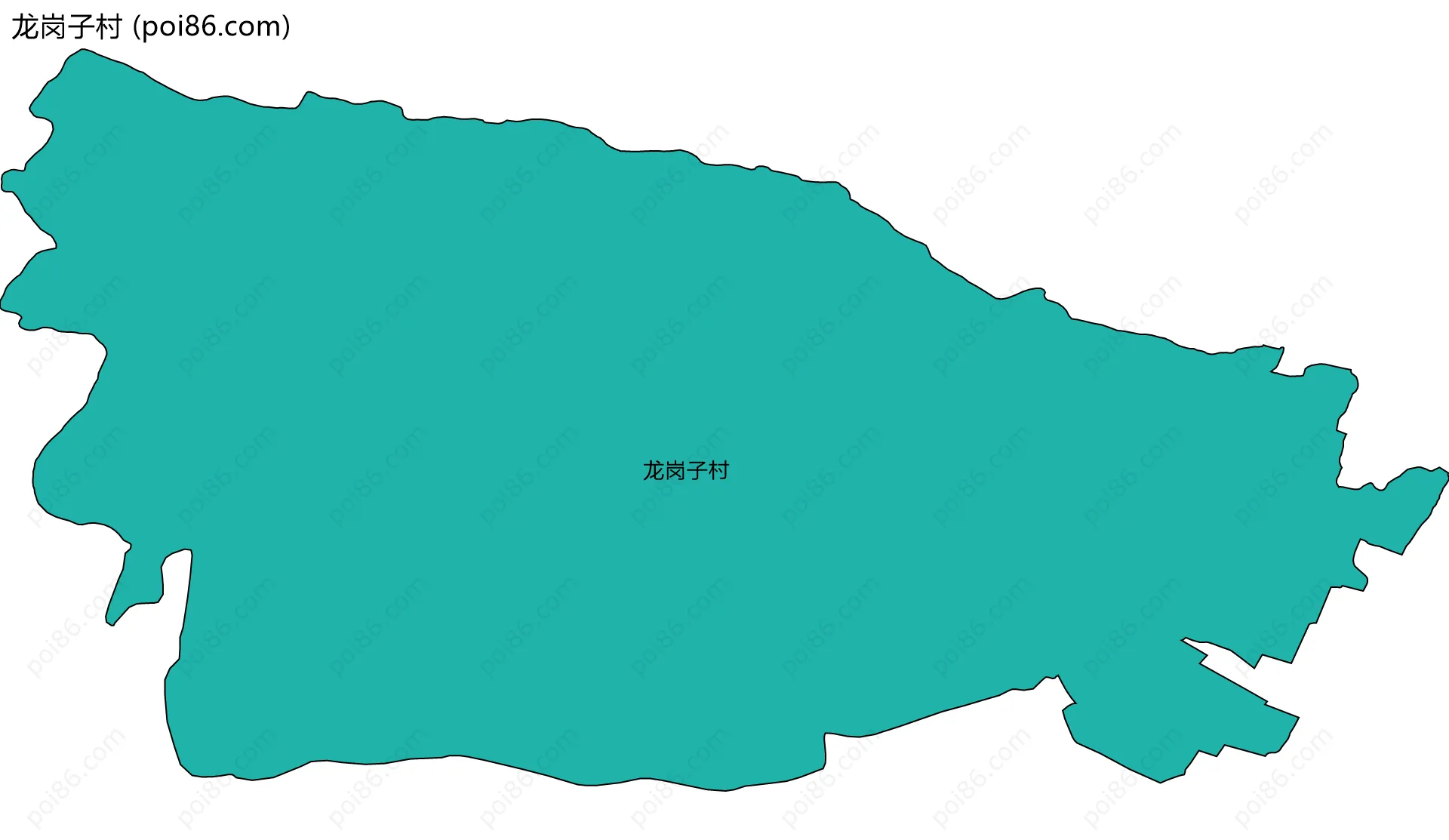 龙岗子村边界地图