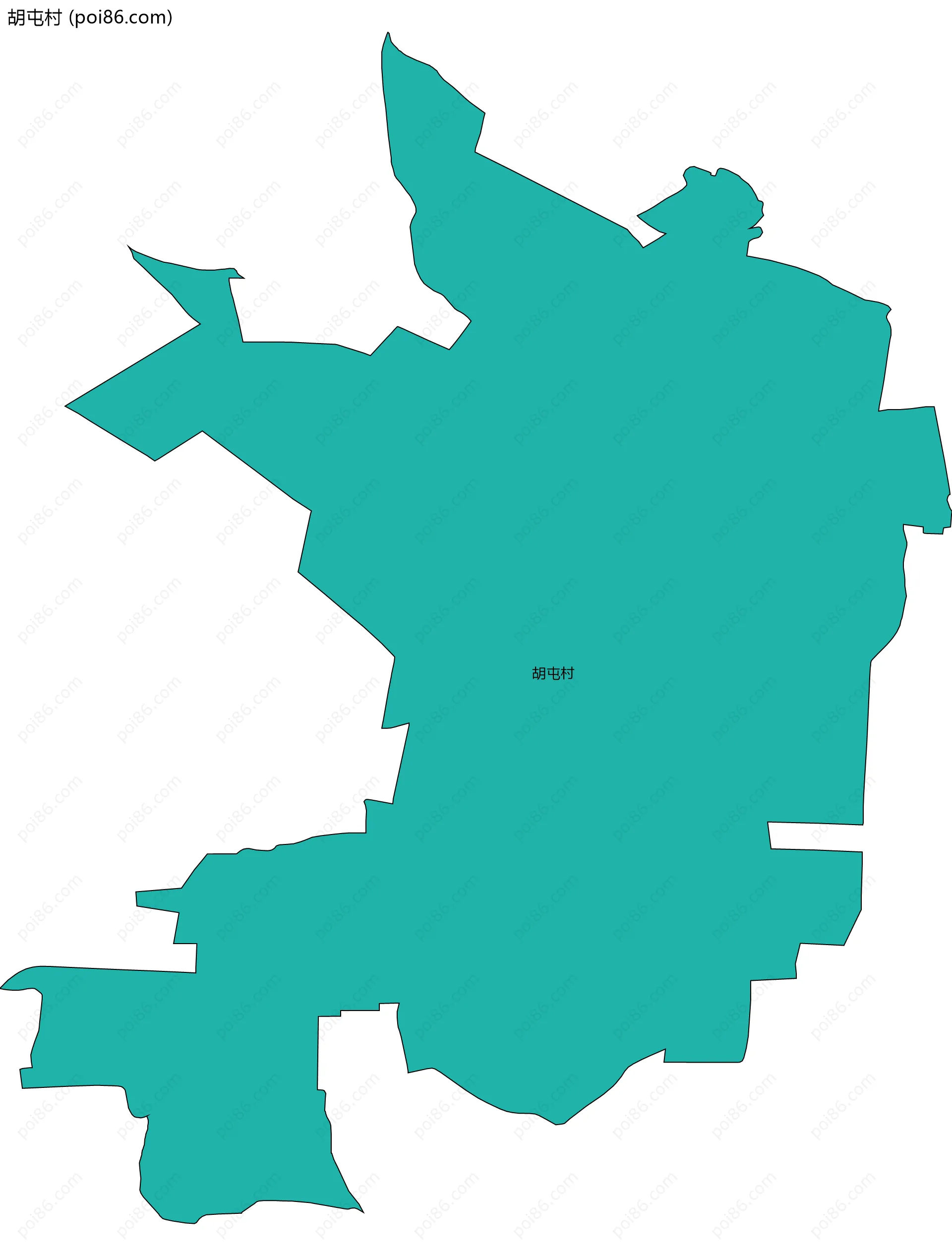 胡屯村边界地图