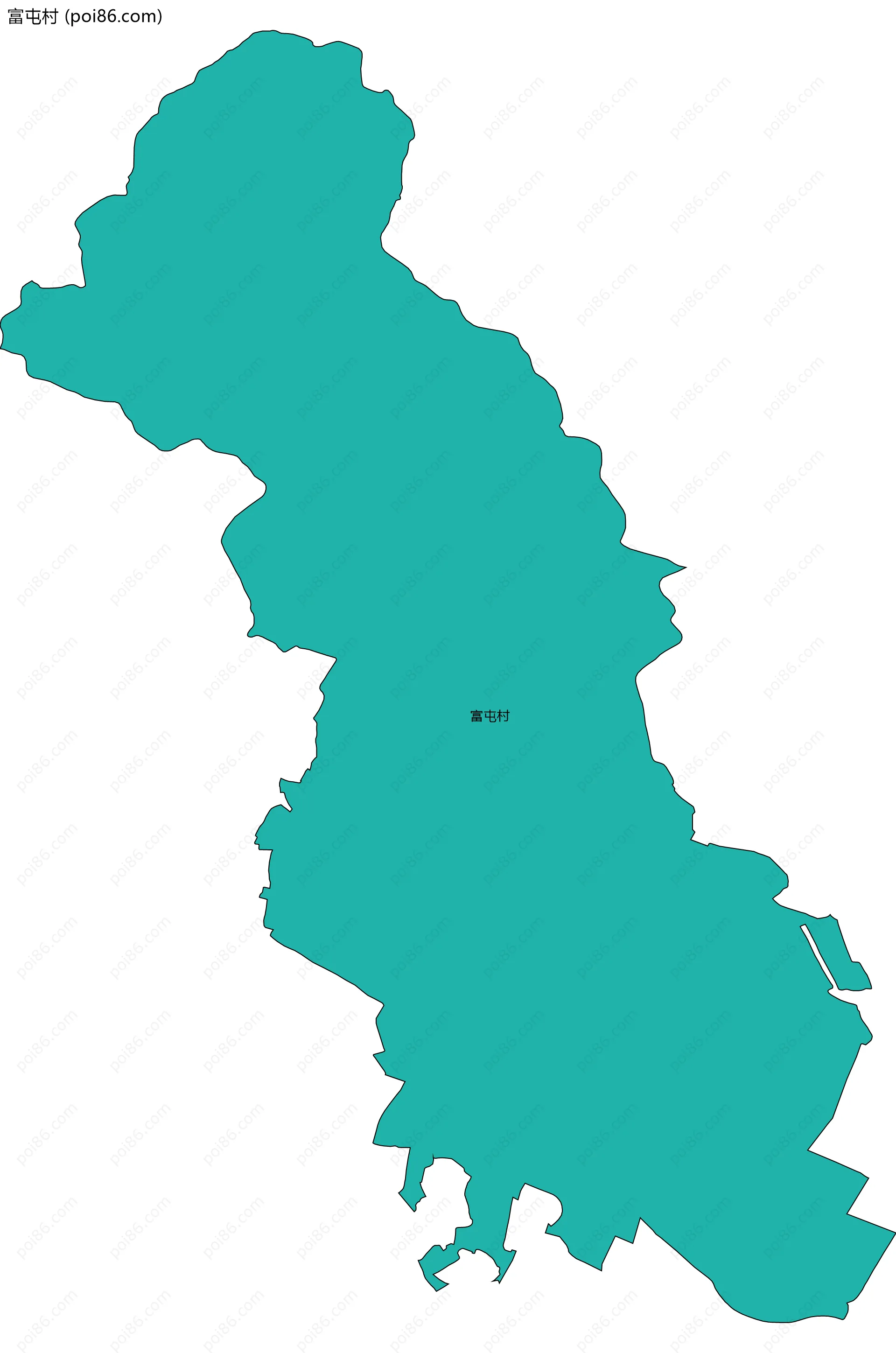 富屯村边界地图