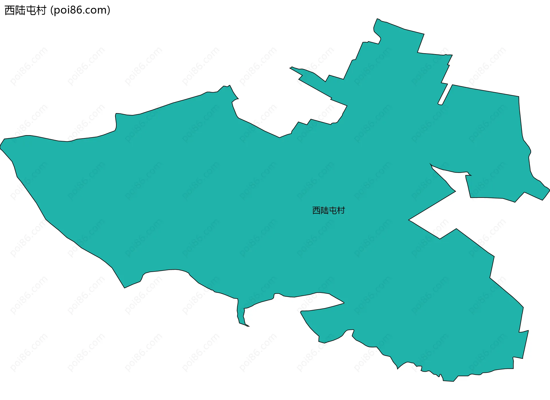 西陆屯村边界地图
