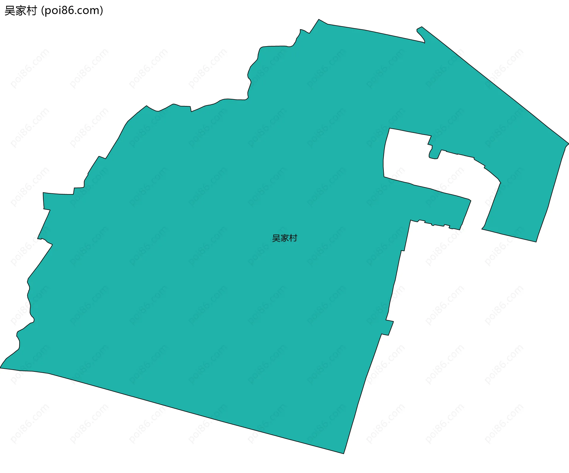 吴家村边界地图