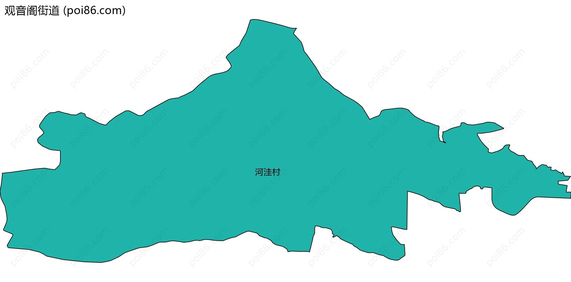 观音阁街道边界地图(五级行政区划)