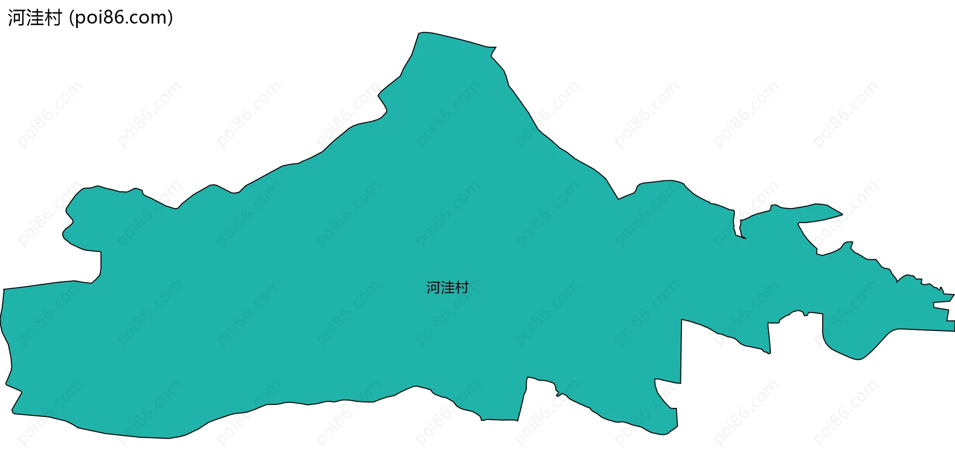 河洼村边界地图