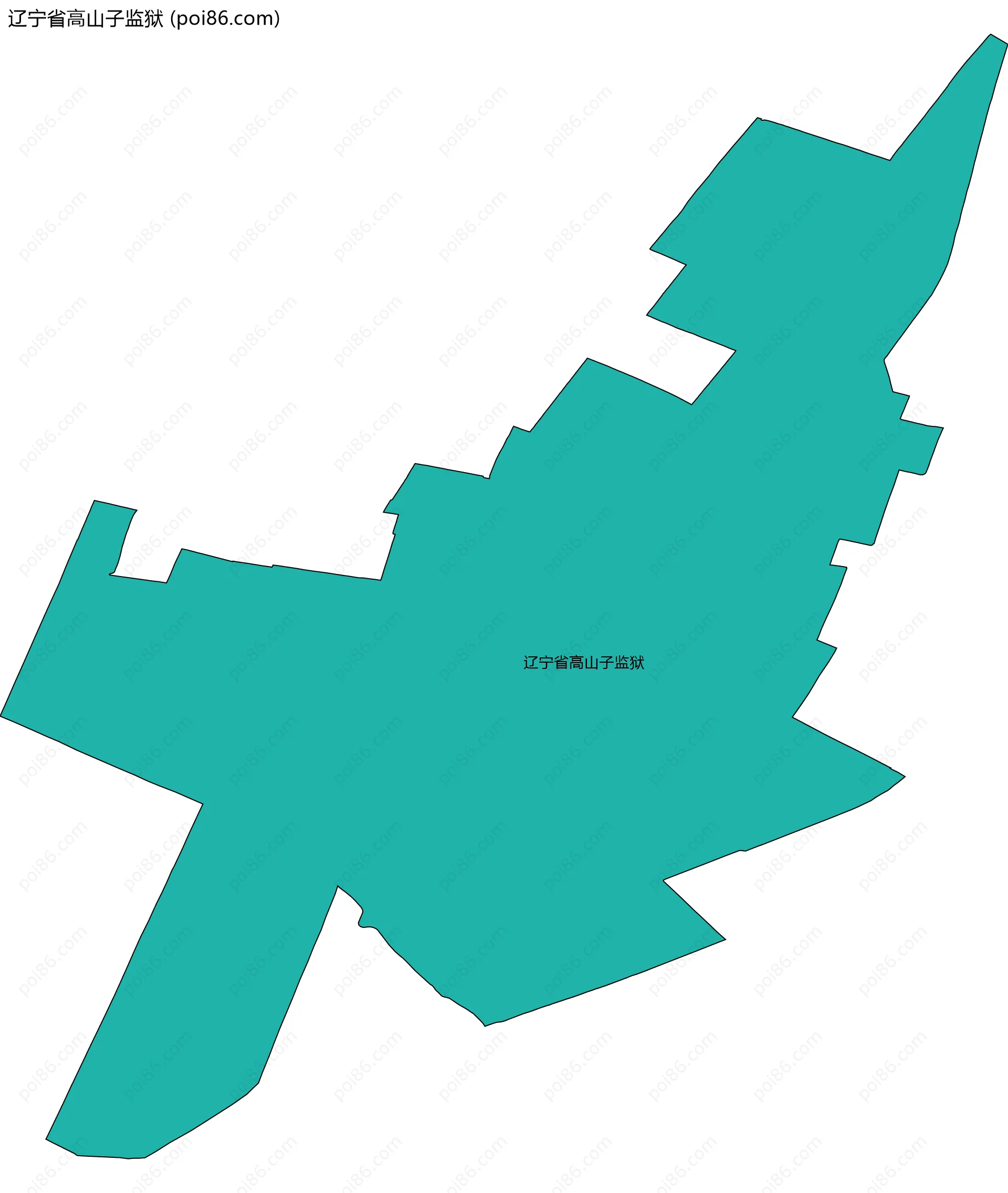 辽宁省高山子监狱边界地图