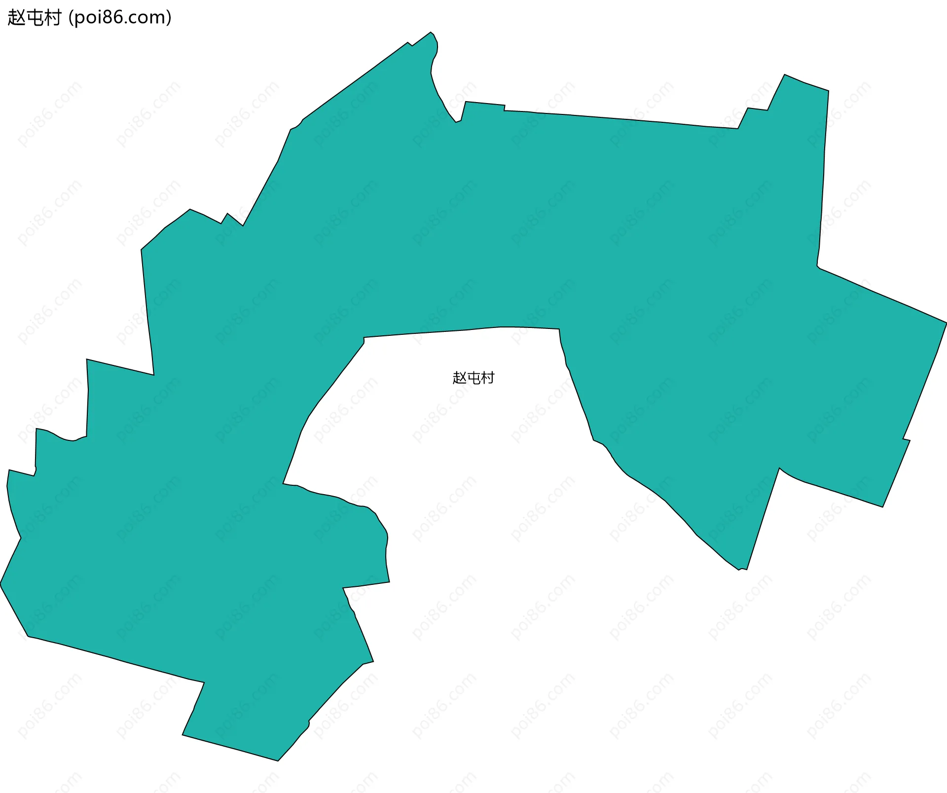 赵屯村边界地图
