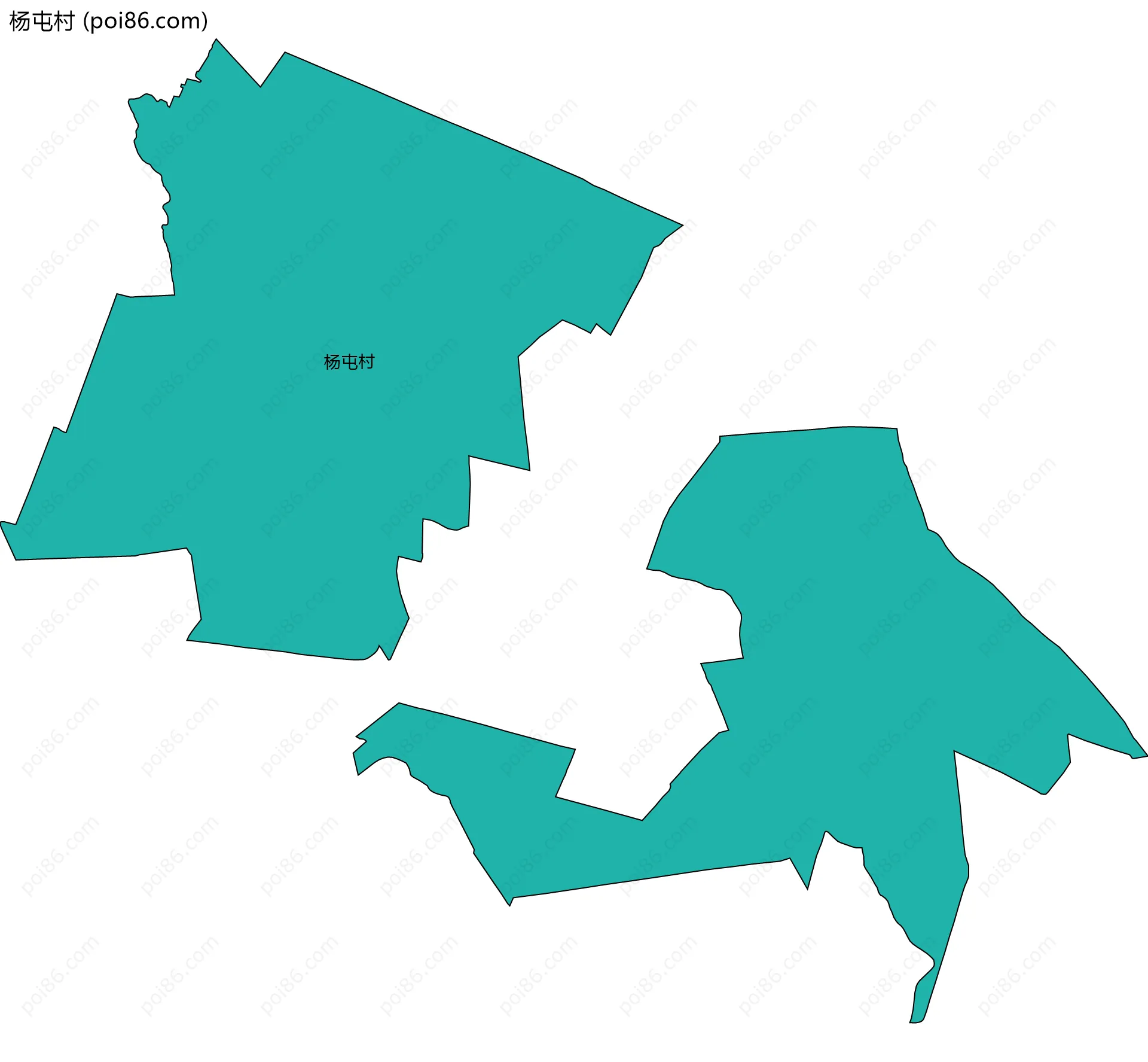 杨屯村边界地图