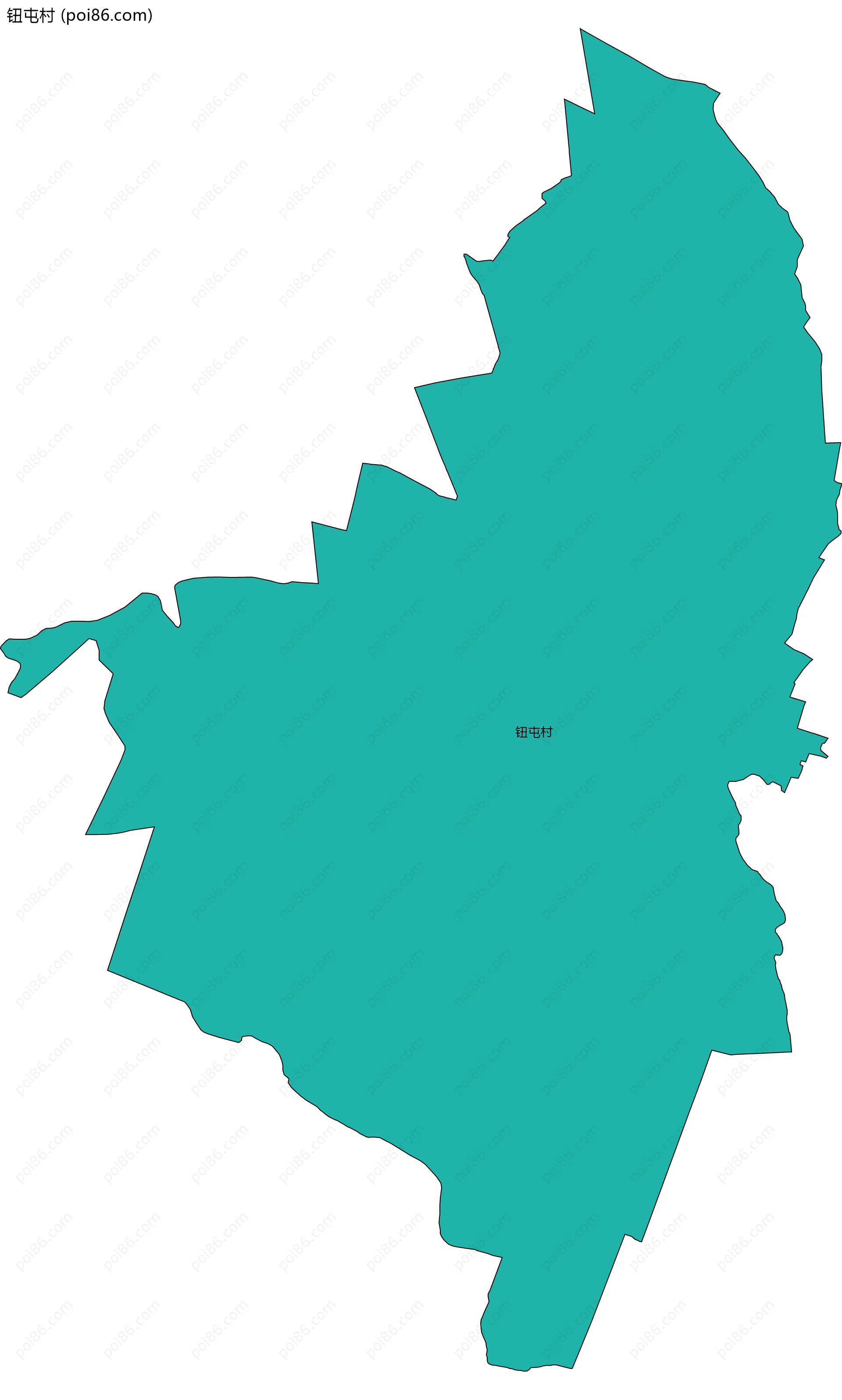 钮屯村边界地图