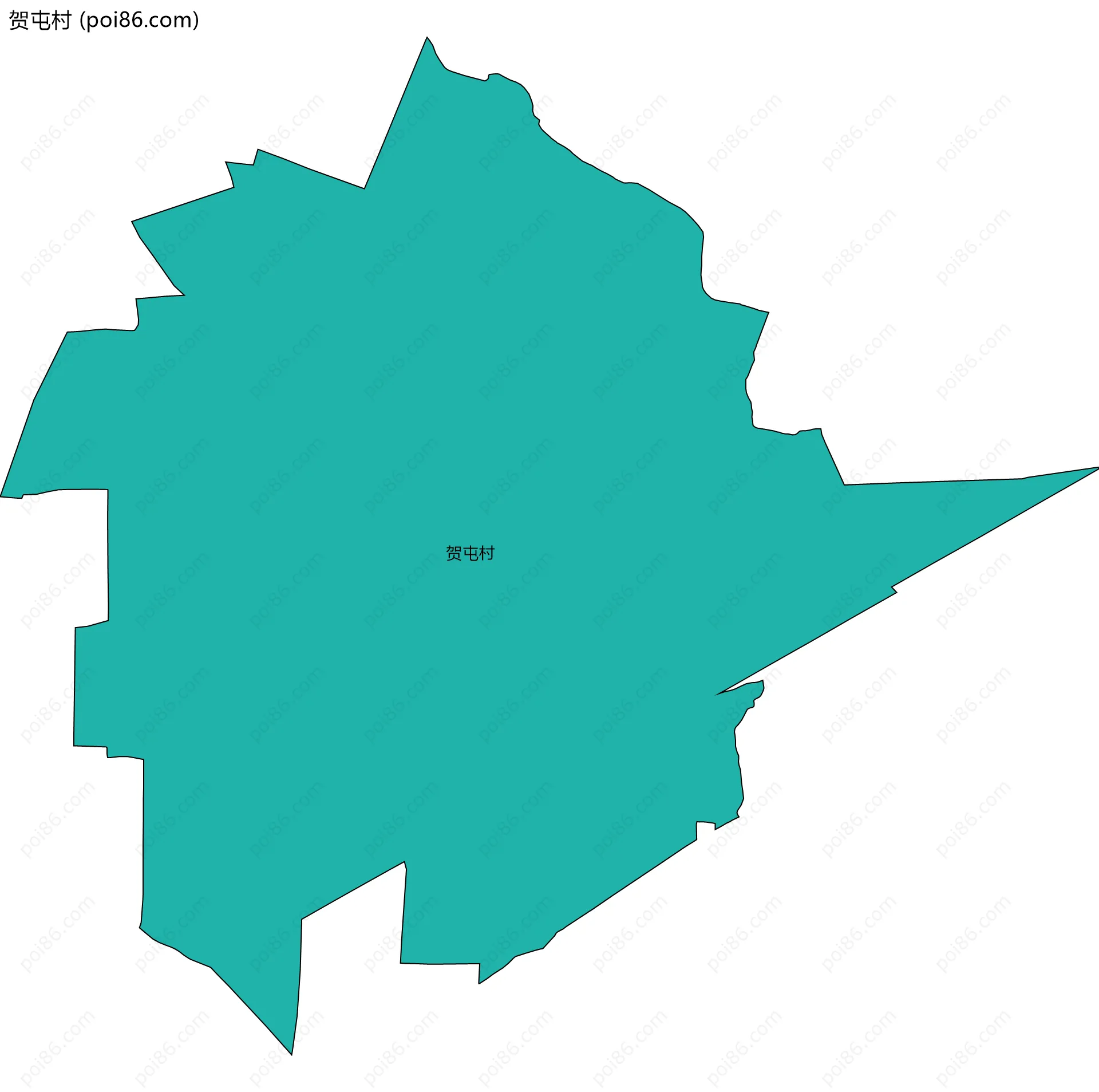 贺屯村边界地图