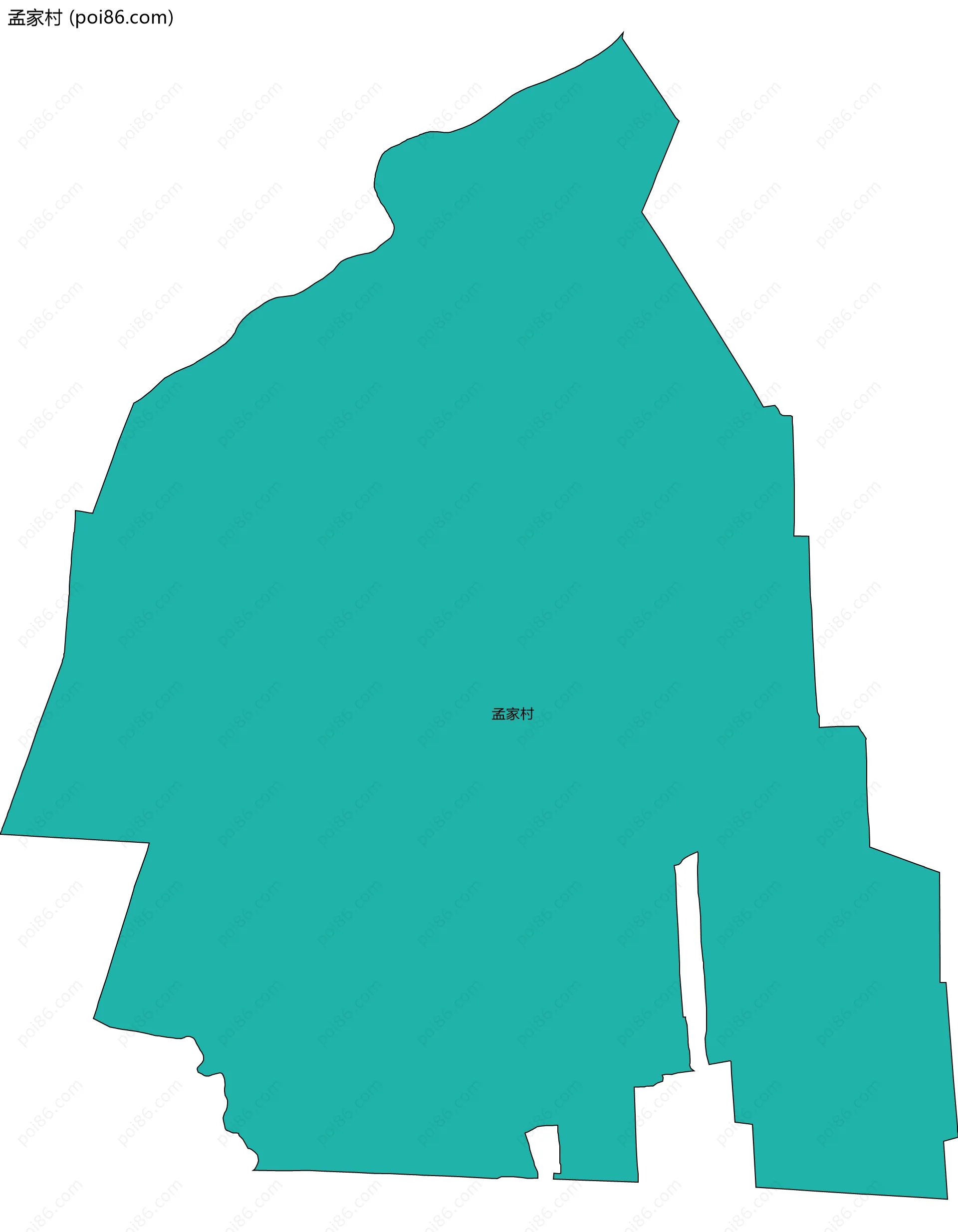 孟家村边界地图