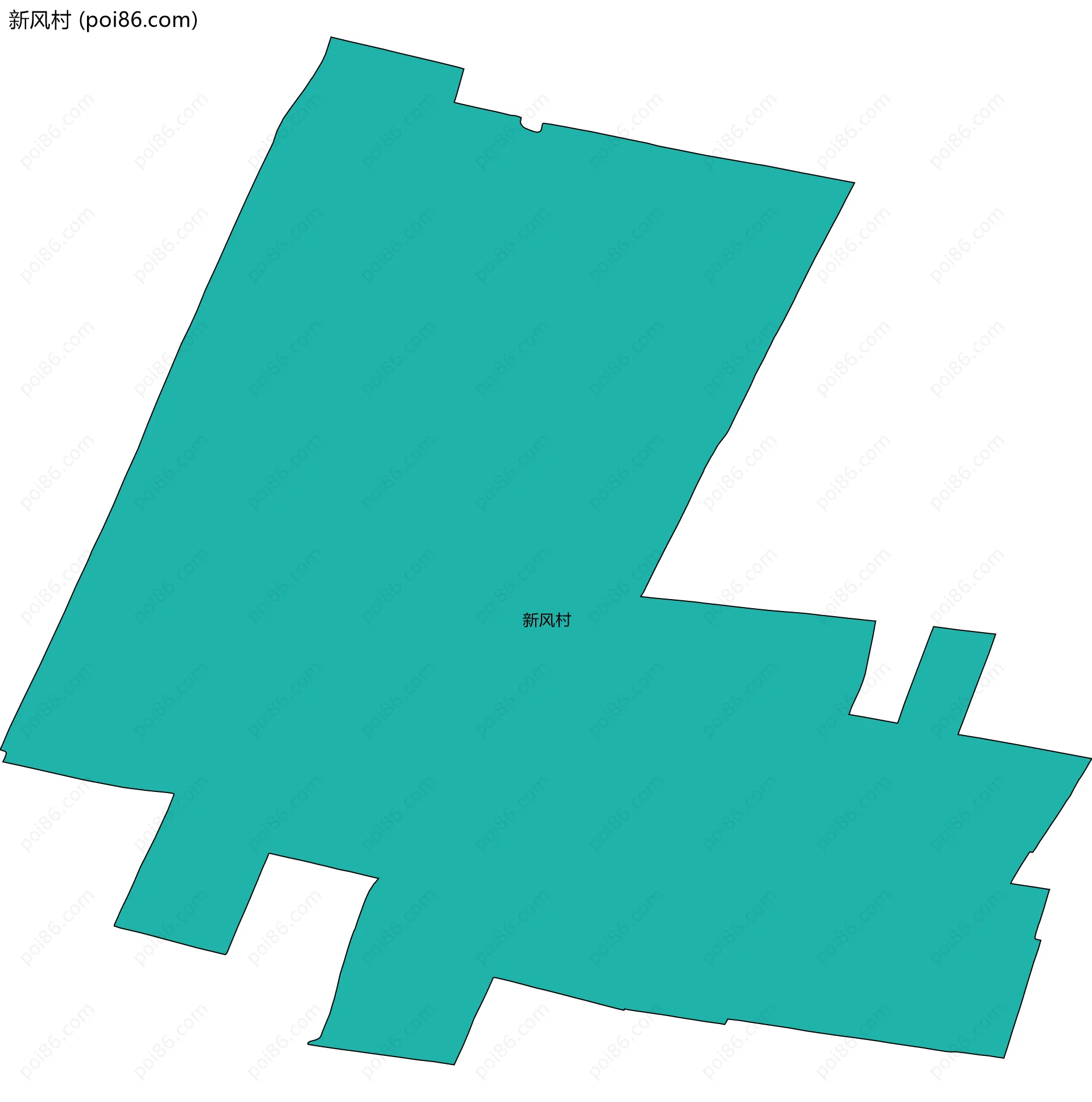 新风村边界地图