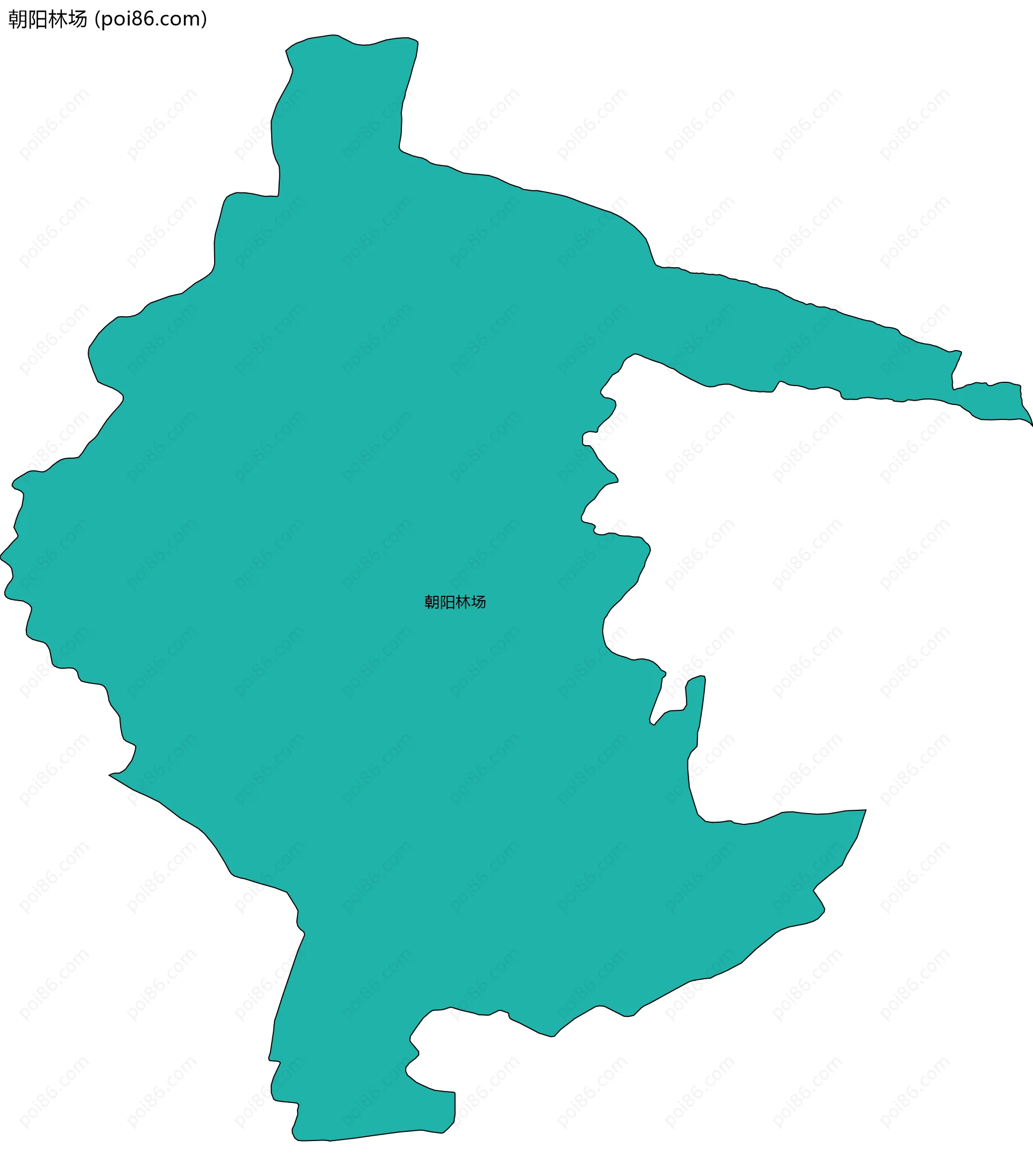 朝阳林场边界地图