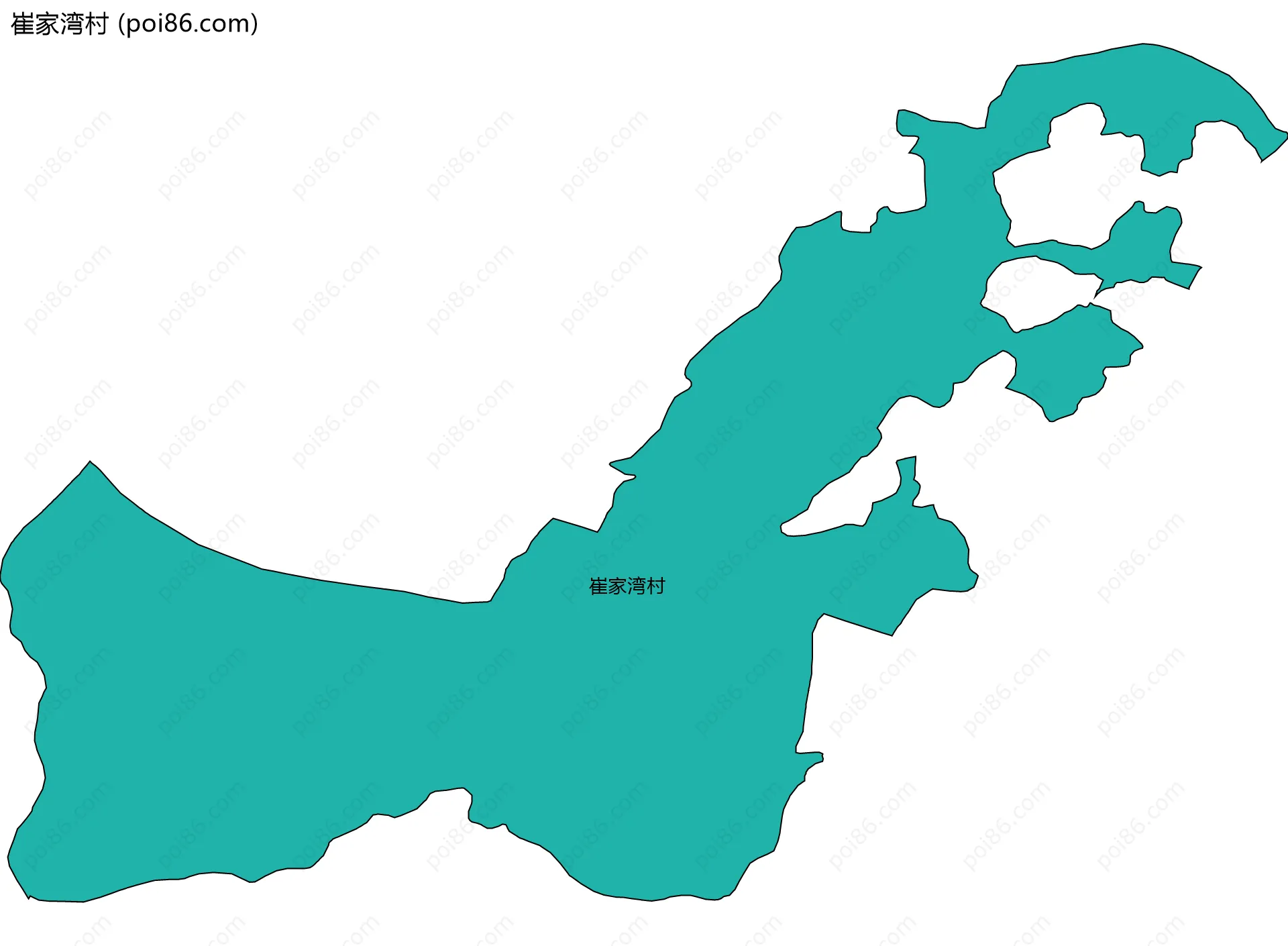 崔家湾村边界地图