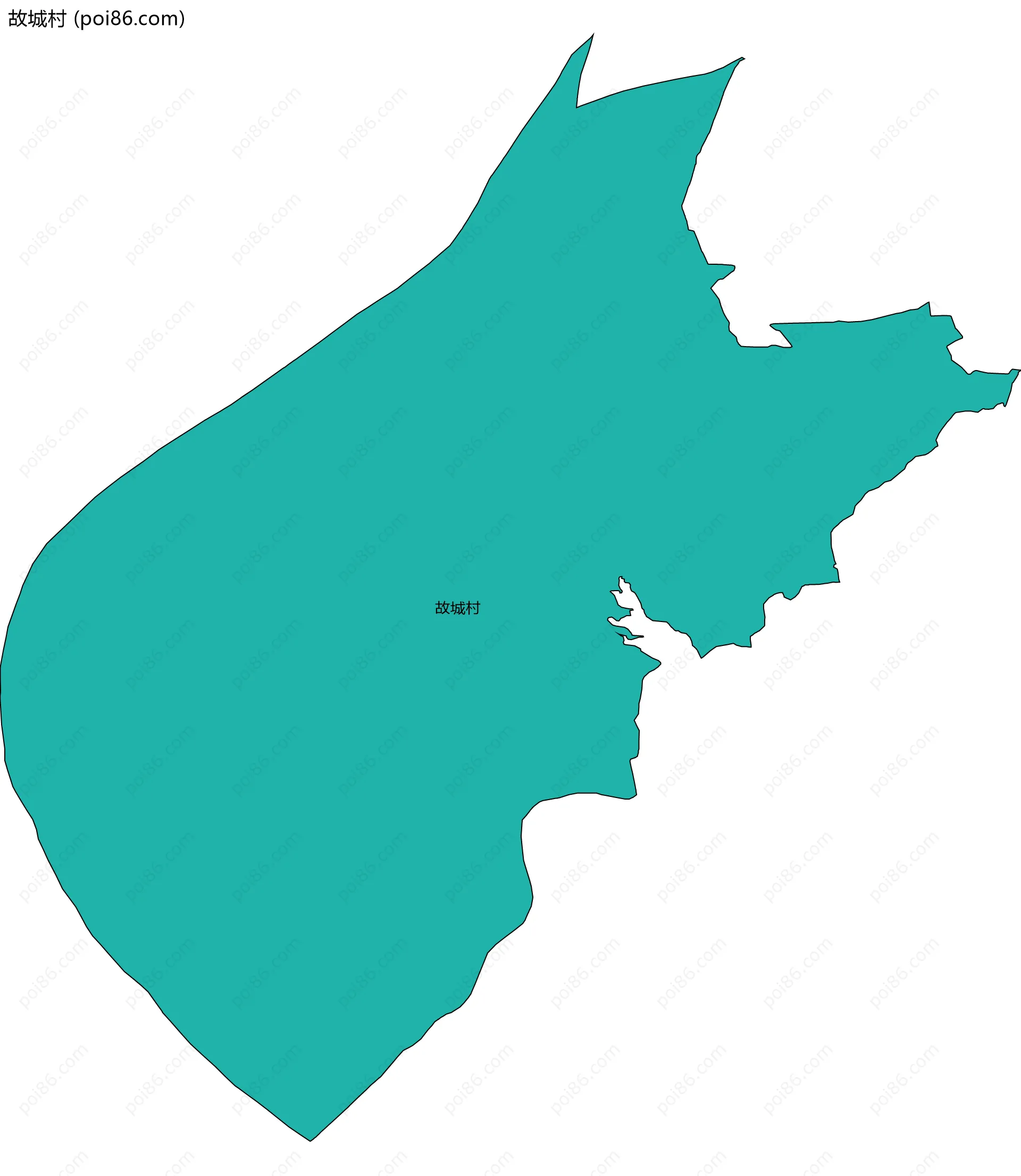 故城村边界地图