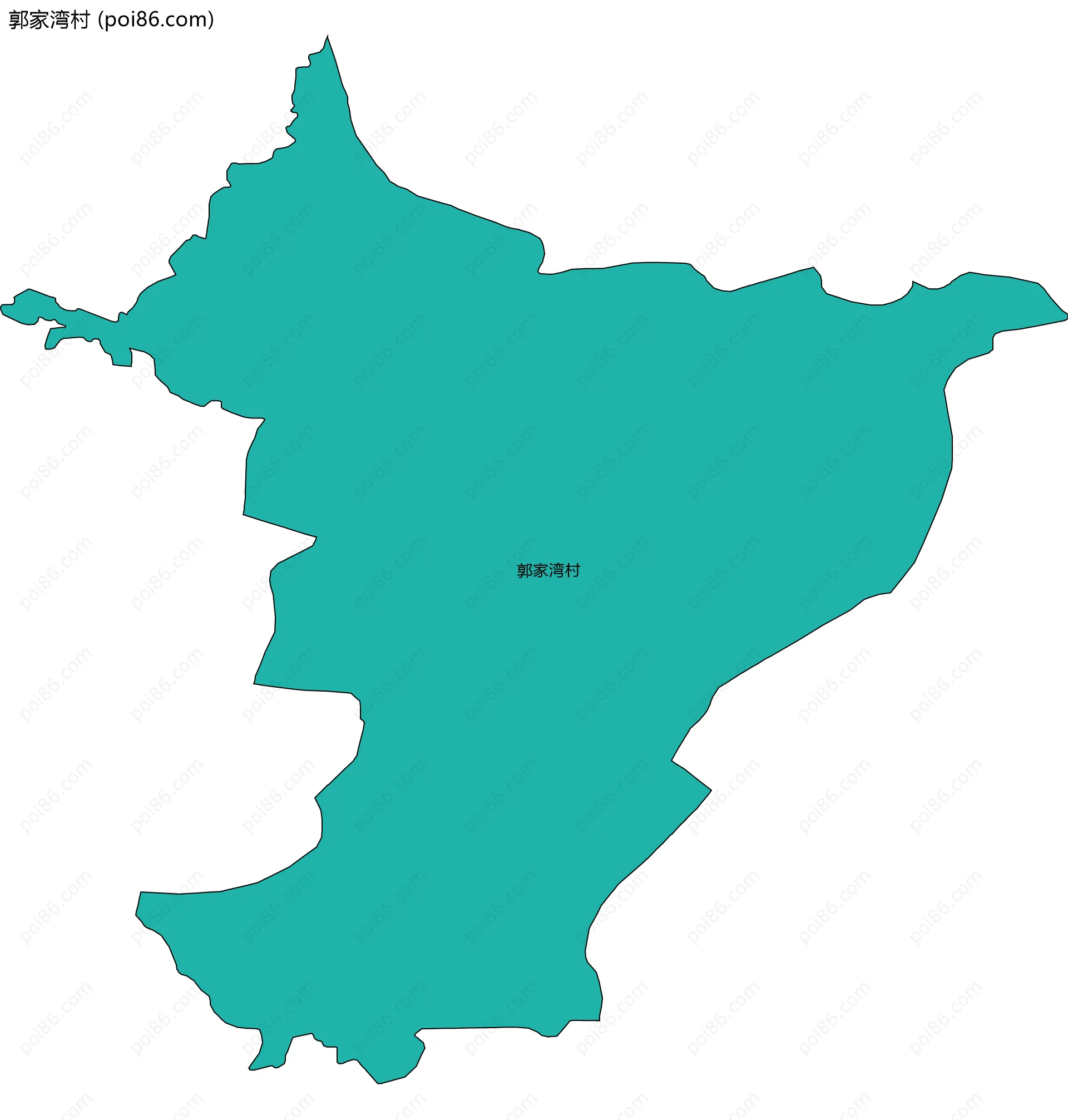 郭家湾村边界地图