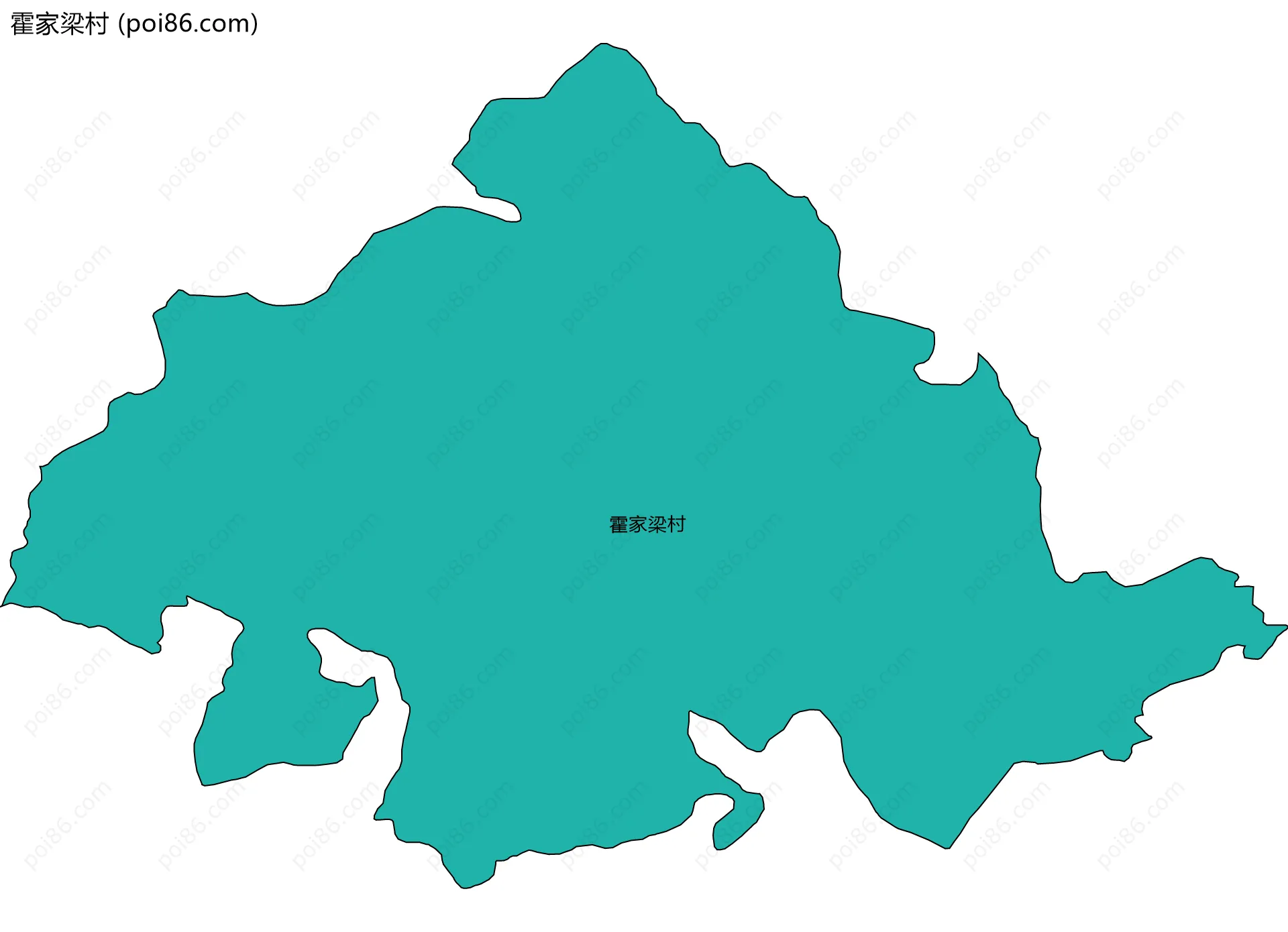 霍家梁村边界地图