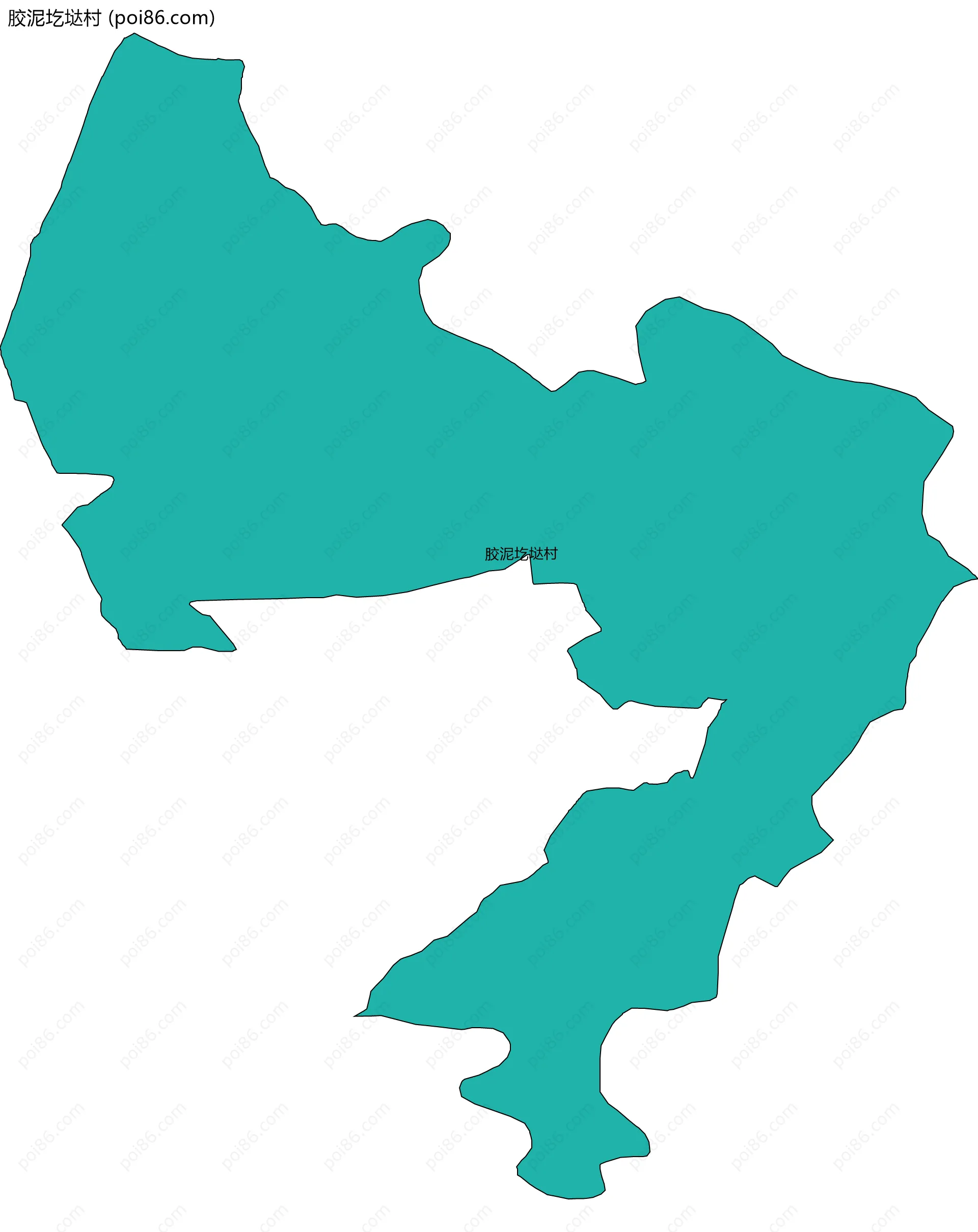 胶泥圪垯村边界地图