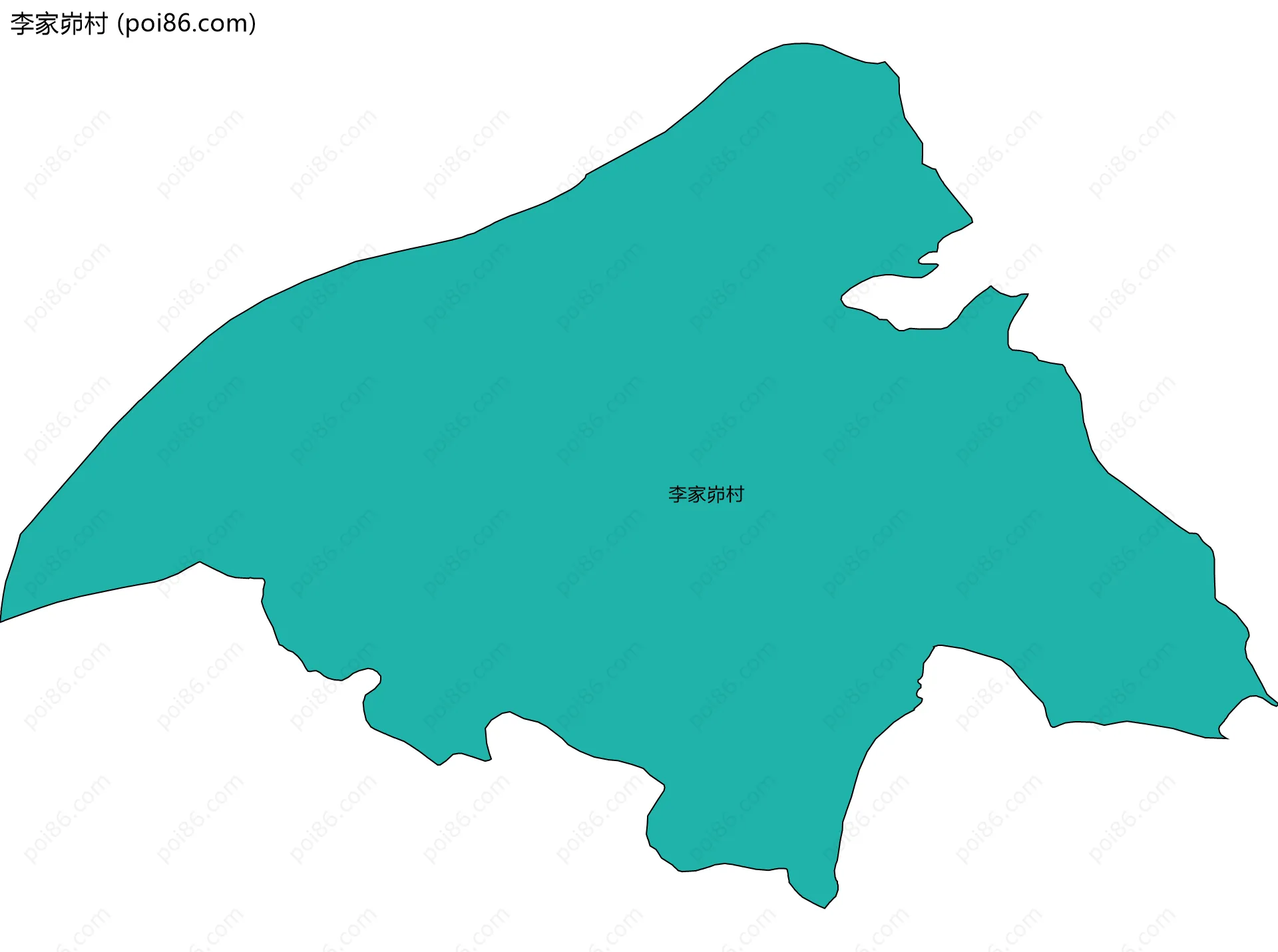 李家峁村边界地图