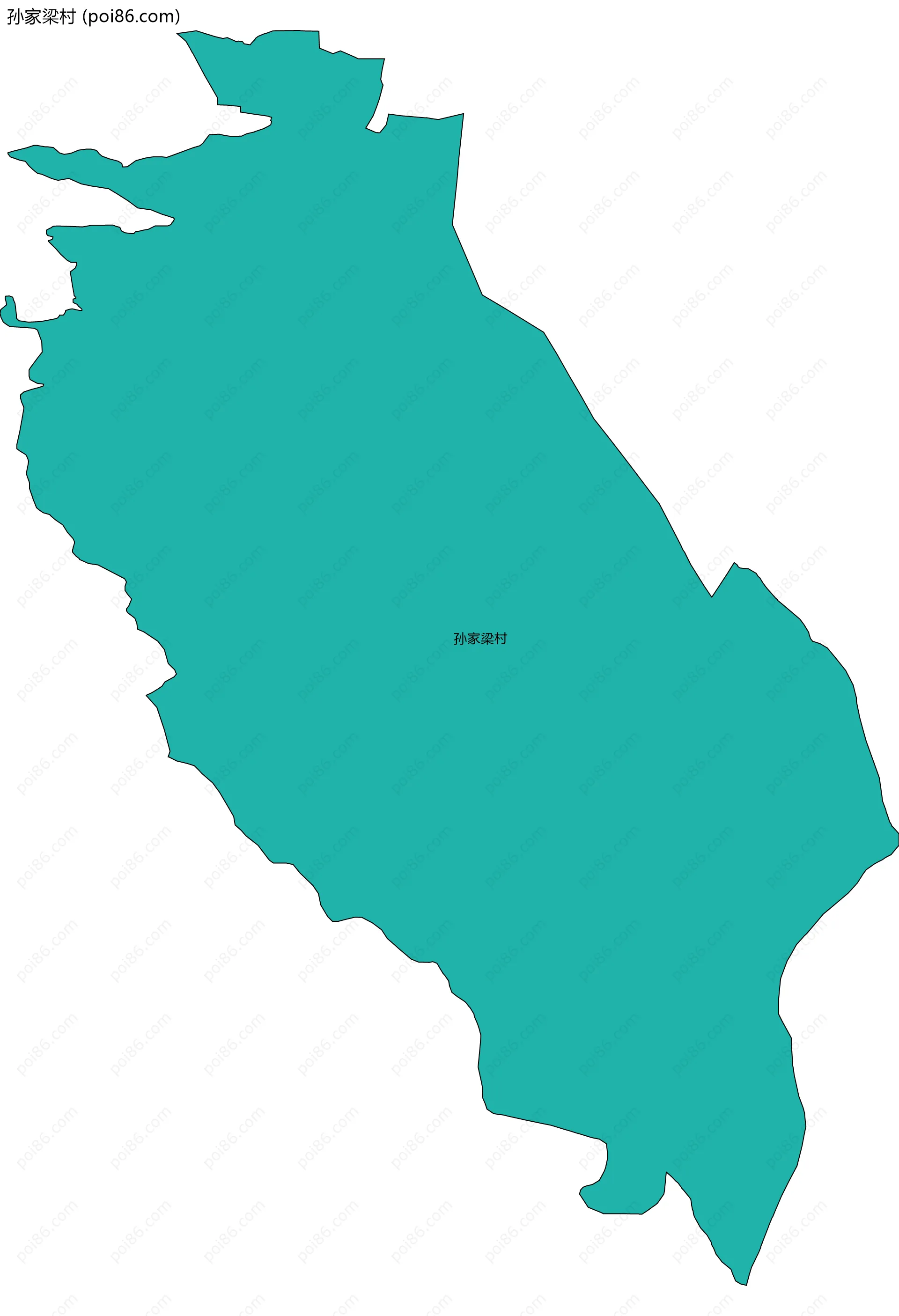 孙家梁村边界地图