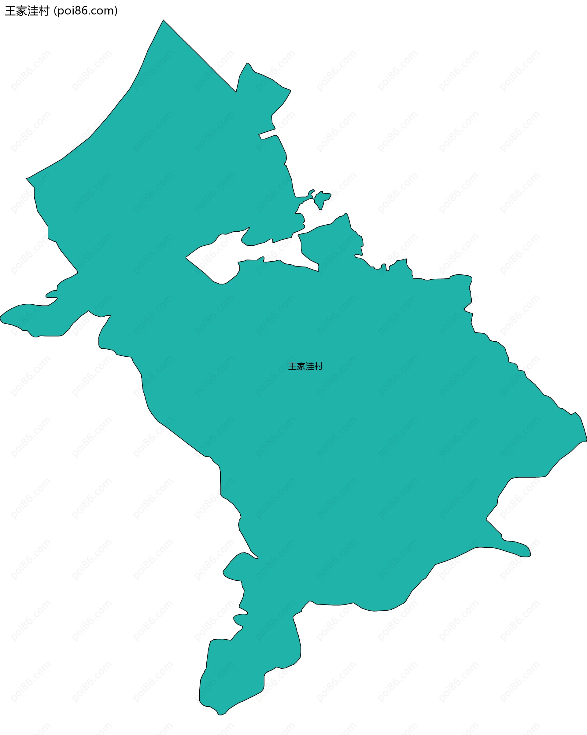 王家洼村边界地图
