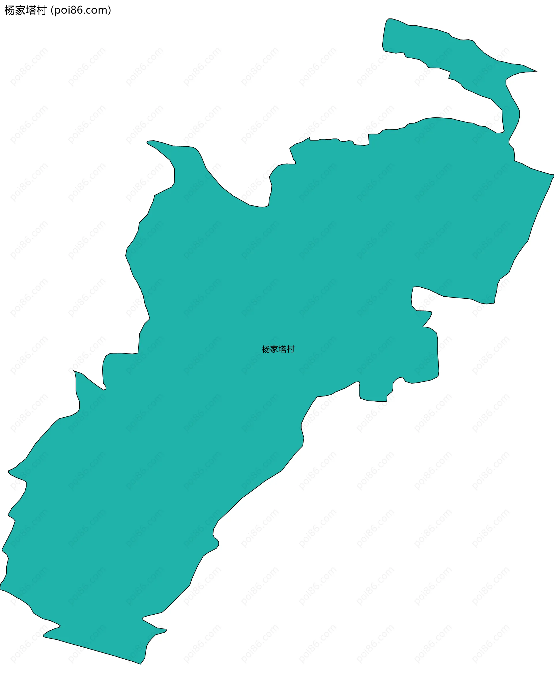 杨家塔村边界地图