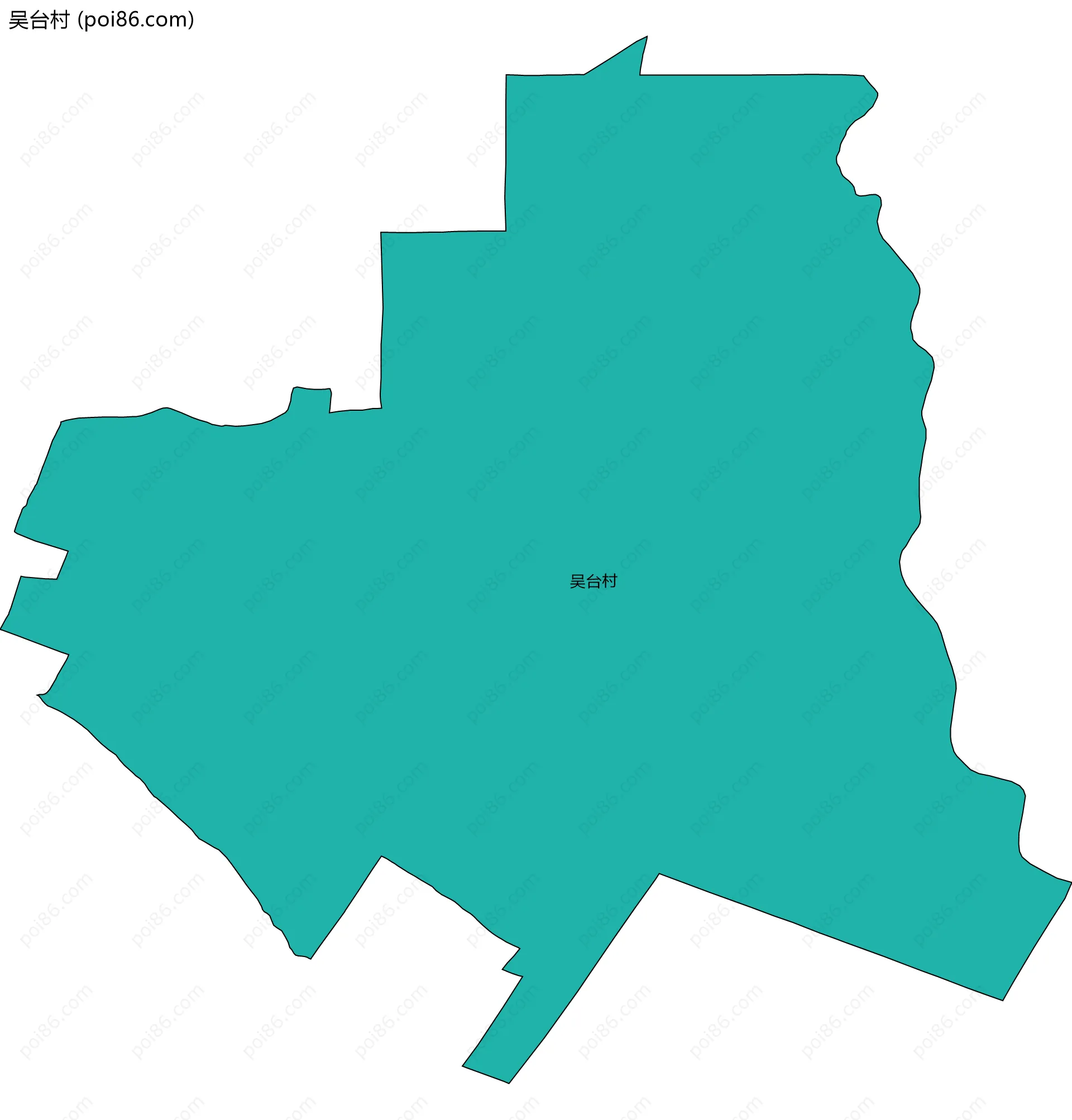 吴台村边界地图