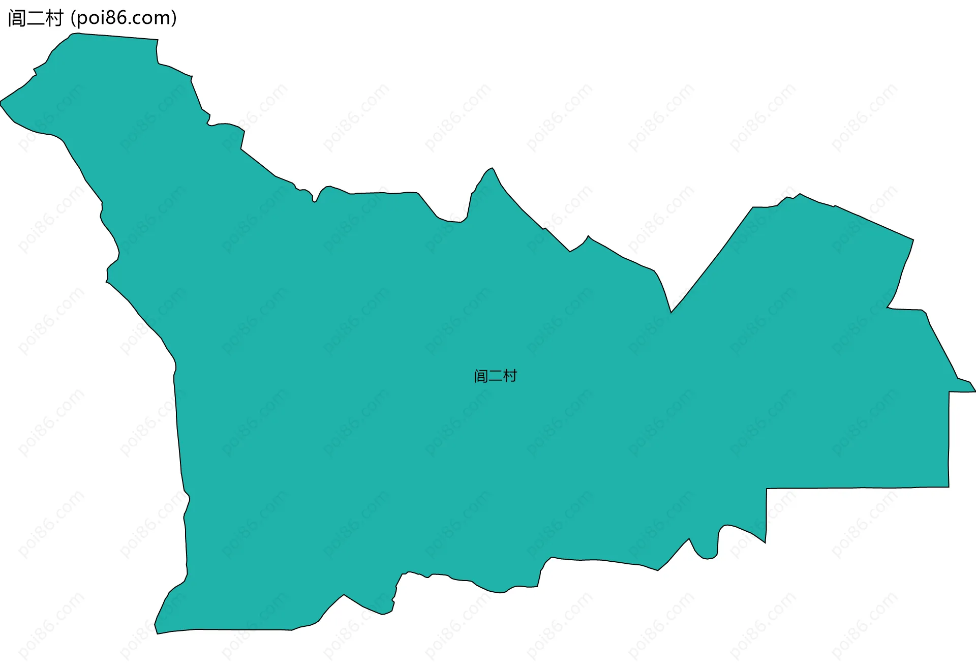 闾二村边界地图