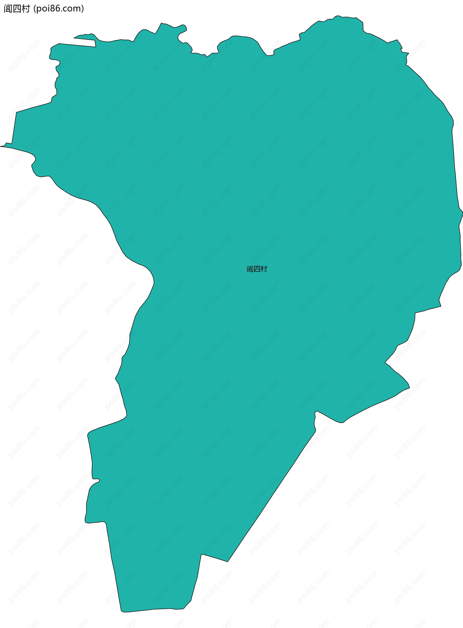 闾四村边界地图