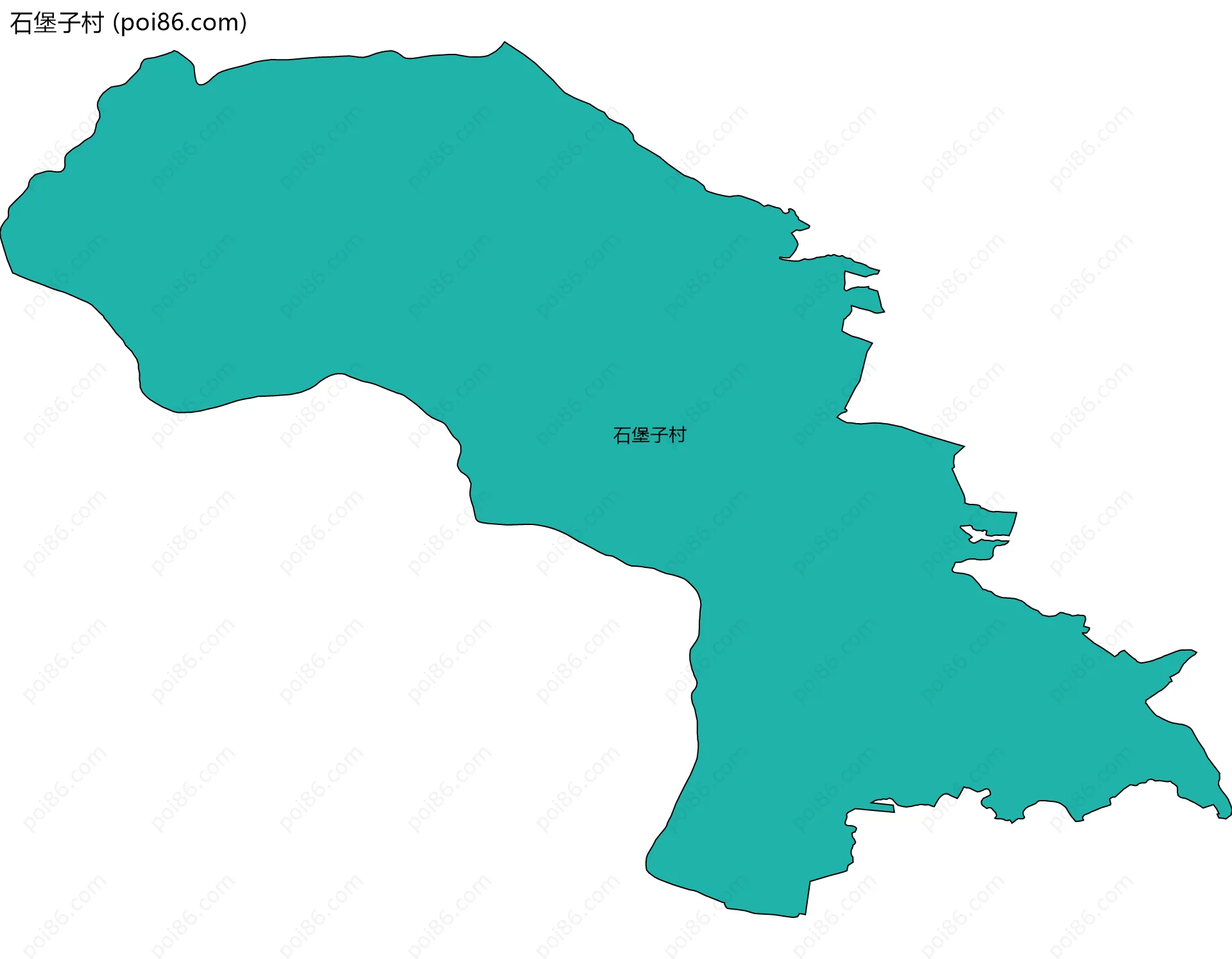 石堡子村边界地图