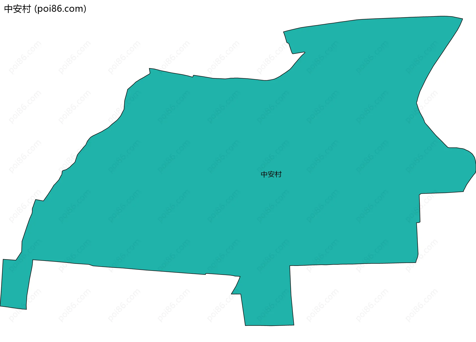 中安村边界地图
