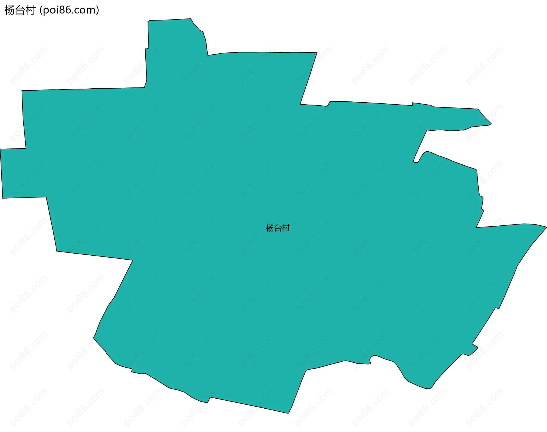 杨台村边界地图