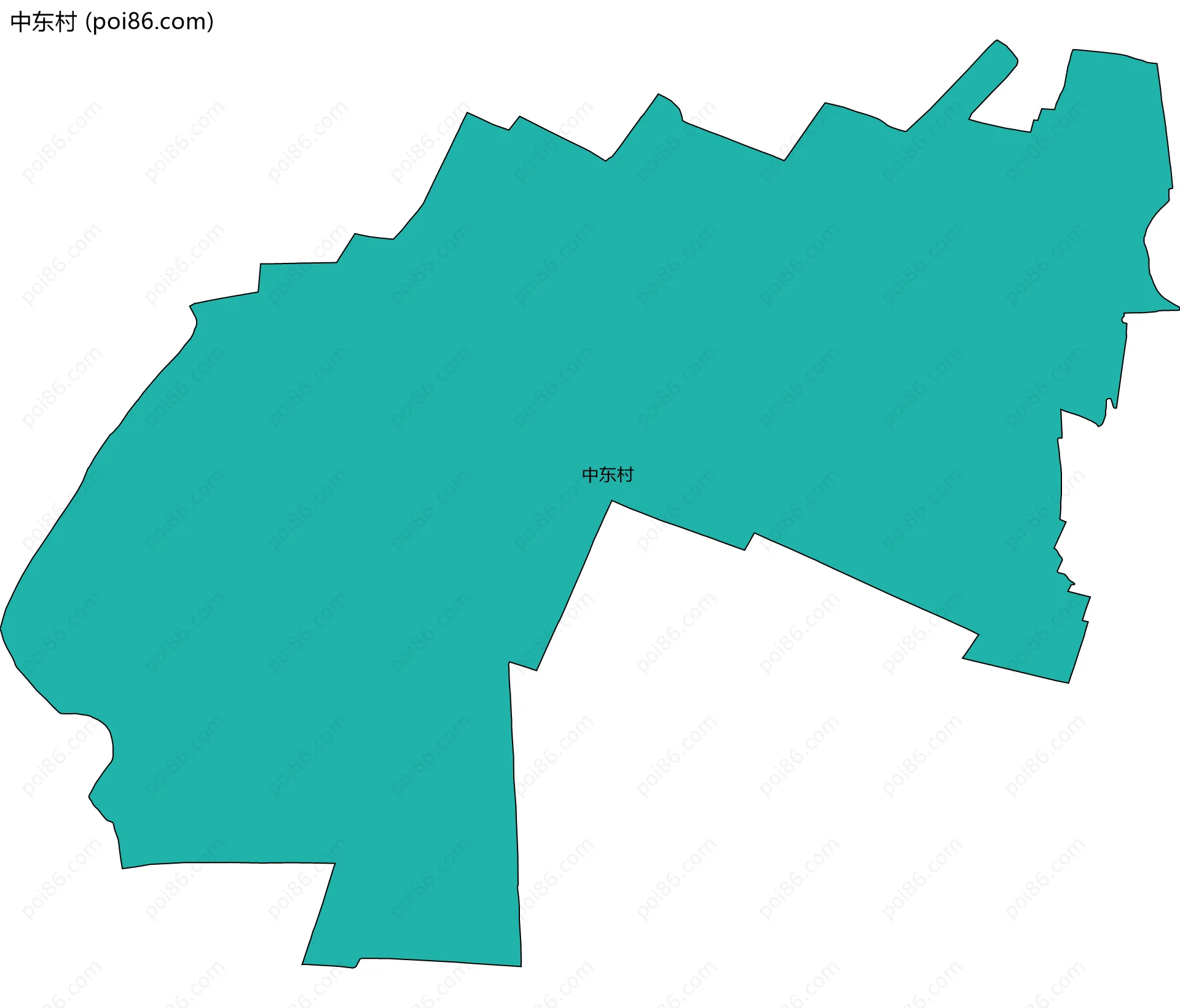 中东村边界地图