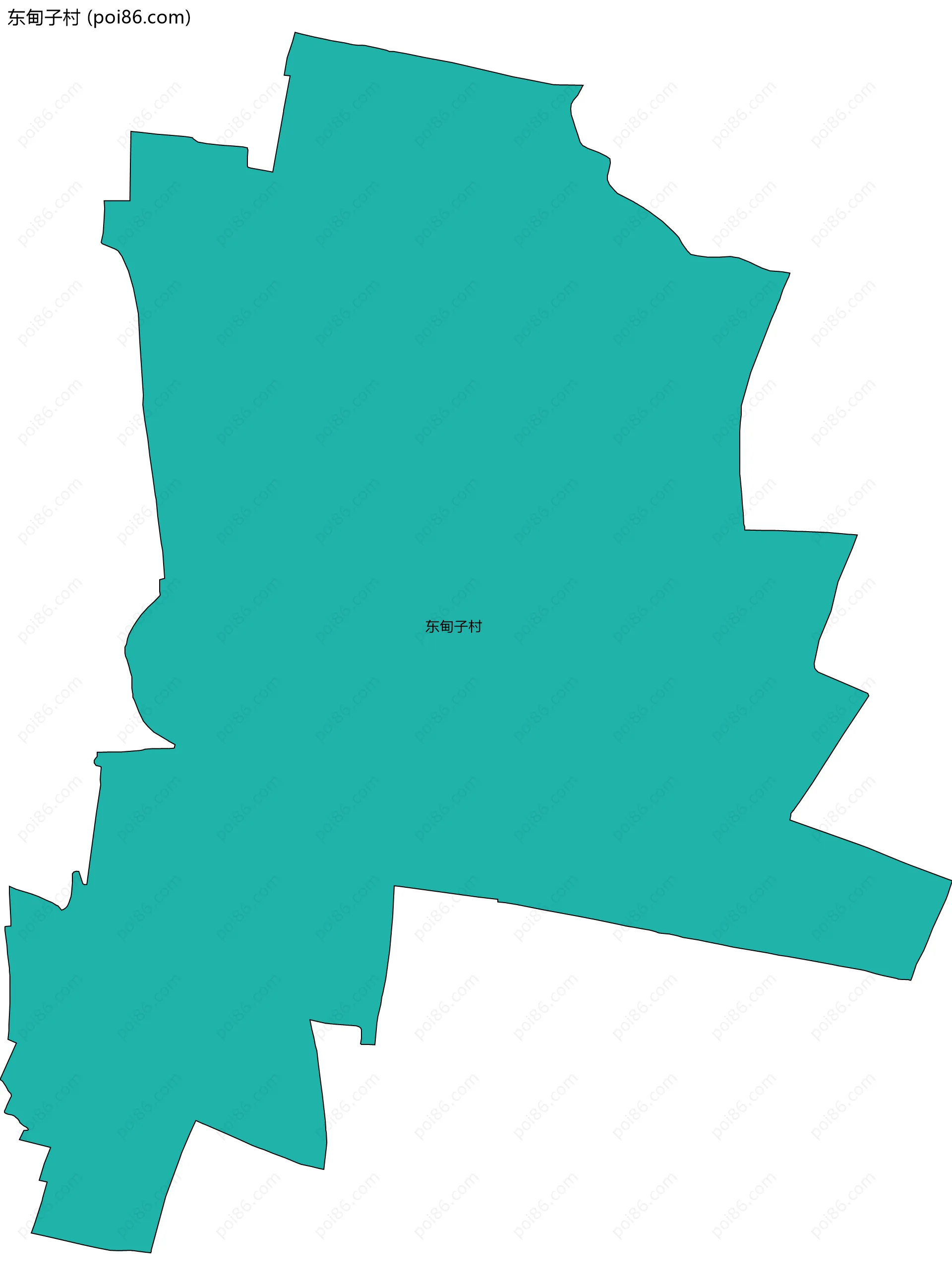 东甸子村边界地图