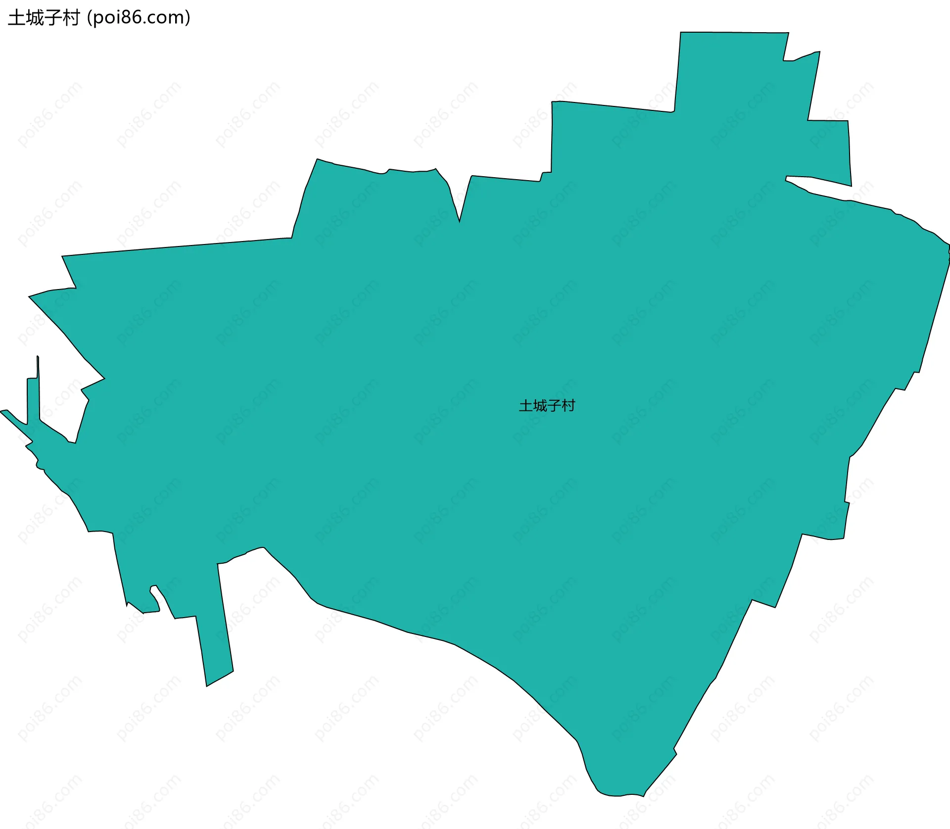 土城子村边界地图