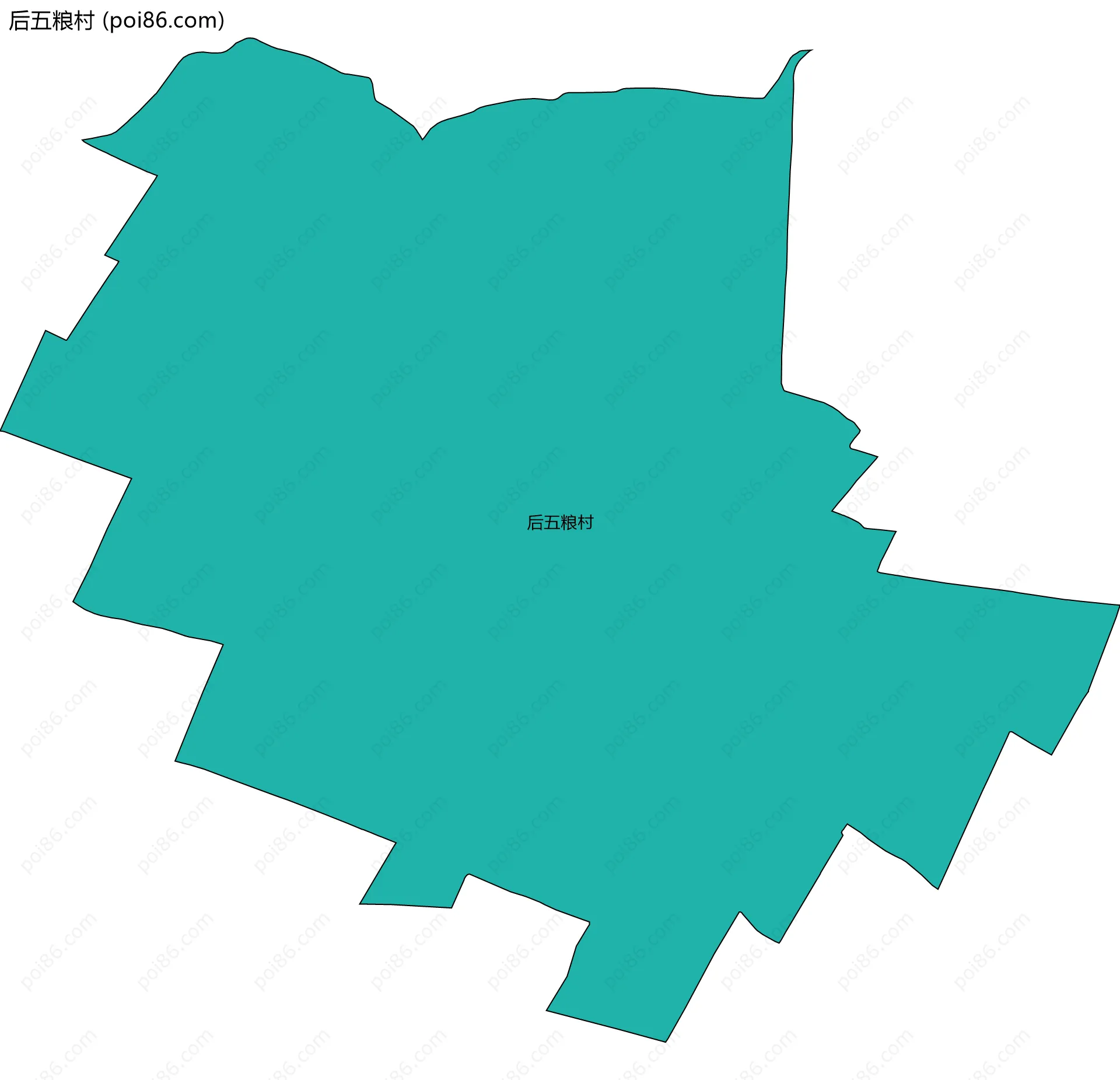 后五粮村边界地图