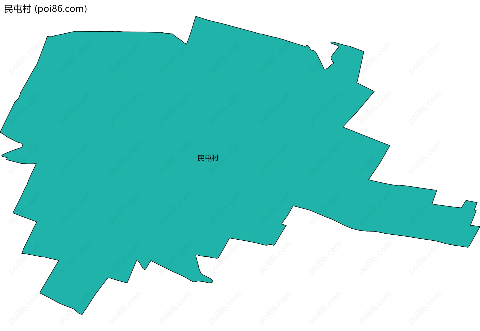 民屯村边界地图