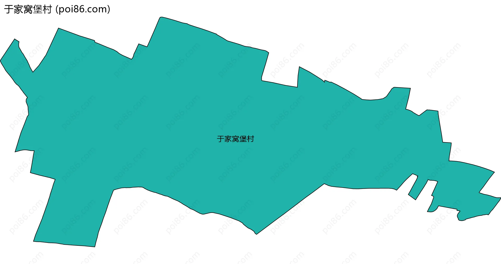 于家窝堡村边界地图