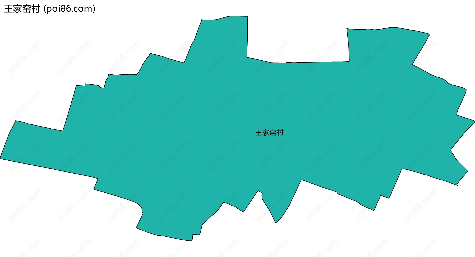 王家窑村边界地图