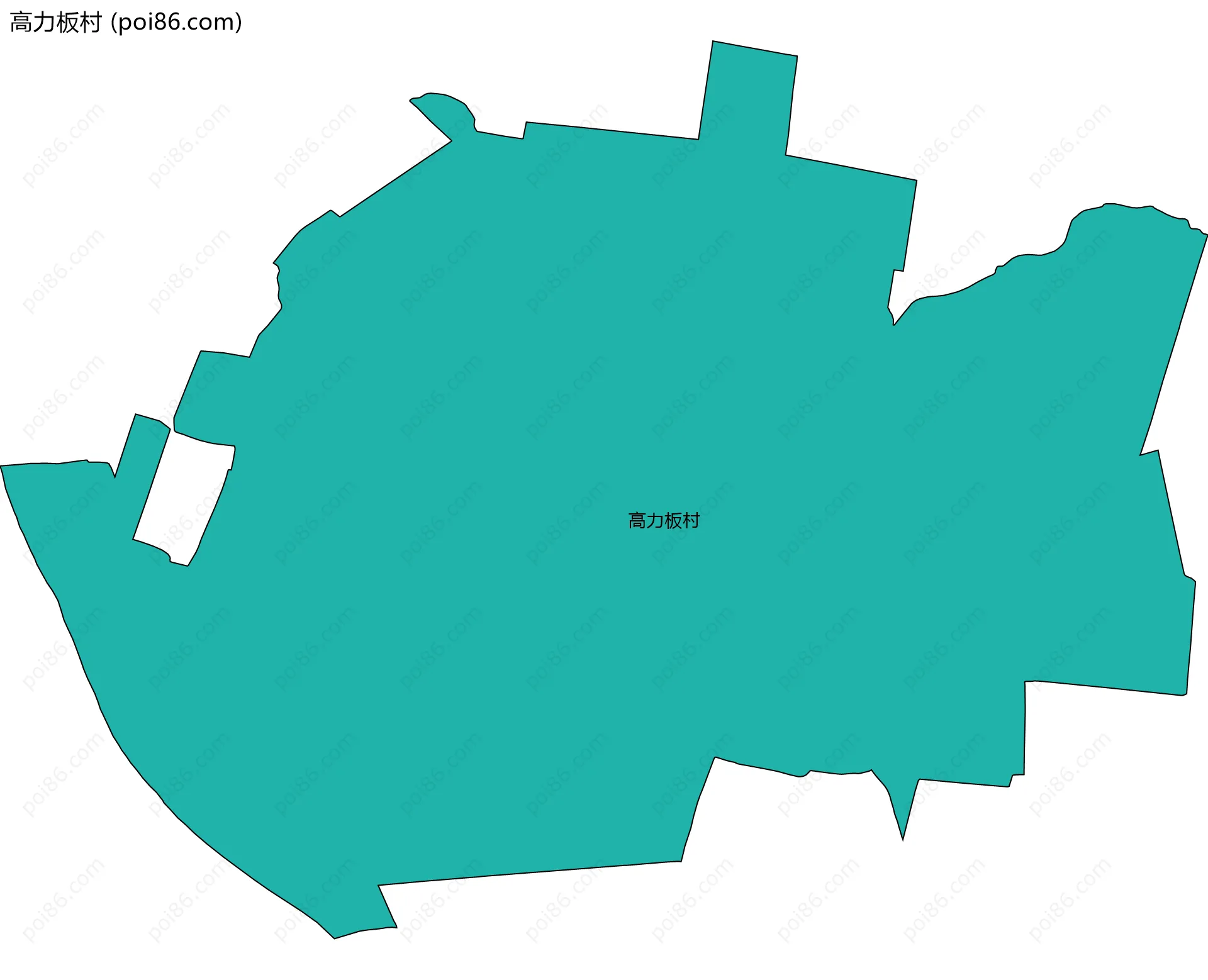 高力板村边界地图