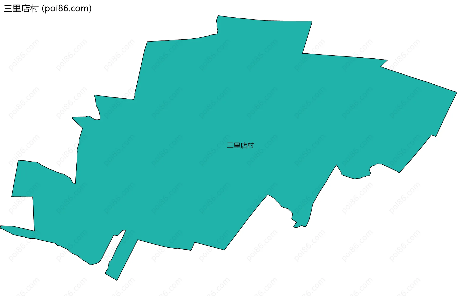三里店村边界地图
